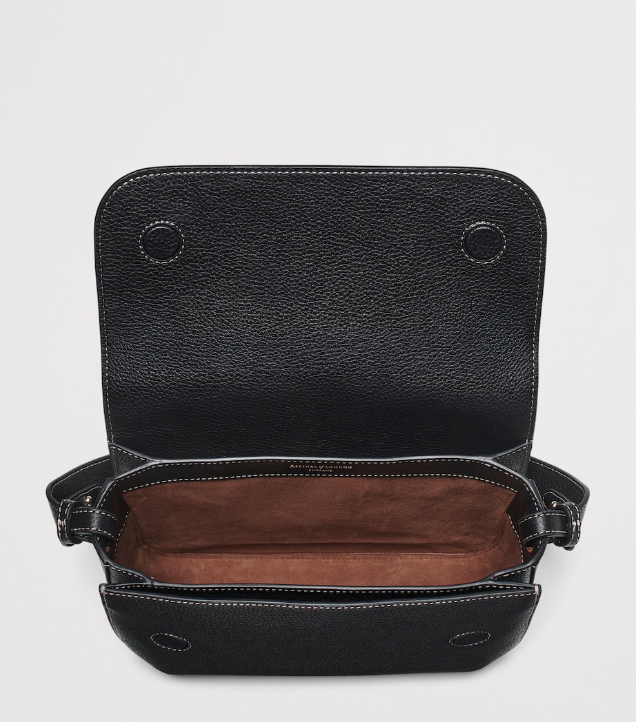 Aspinal Of London Large Leather Ella Cross-Body Bag Black Image 5