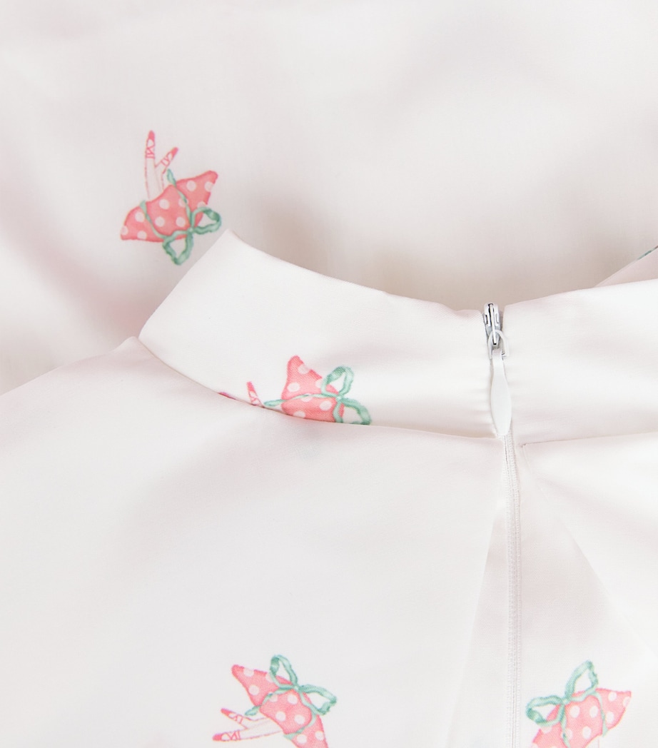 Mama Luma Satin Tie-Neck Blouse (3-12 Years) White Image 3