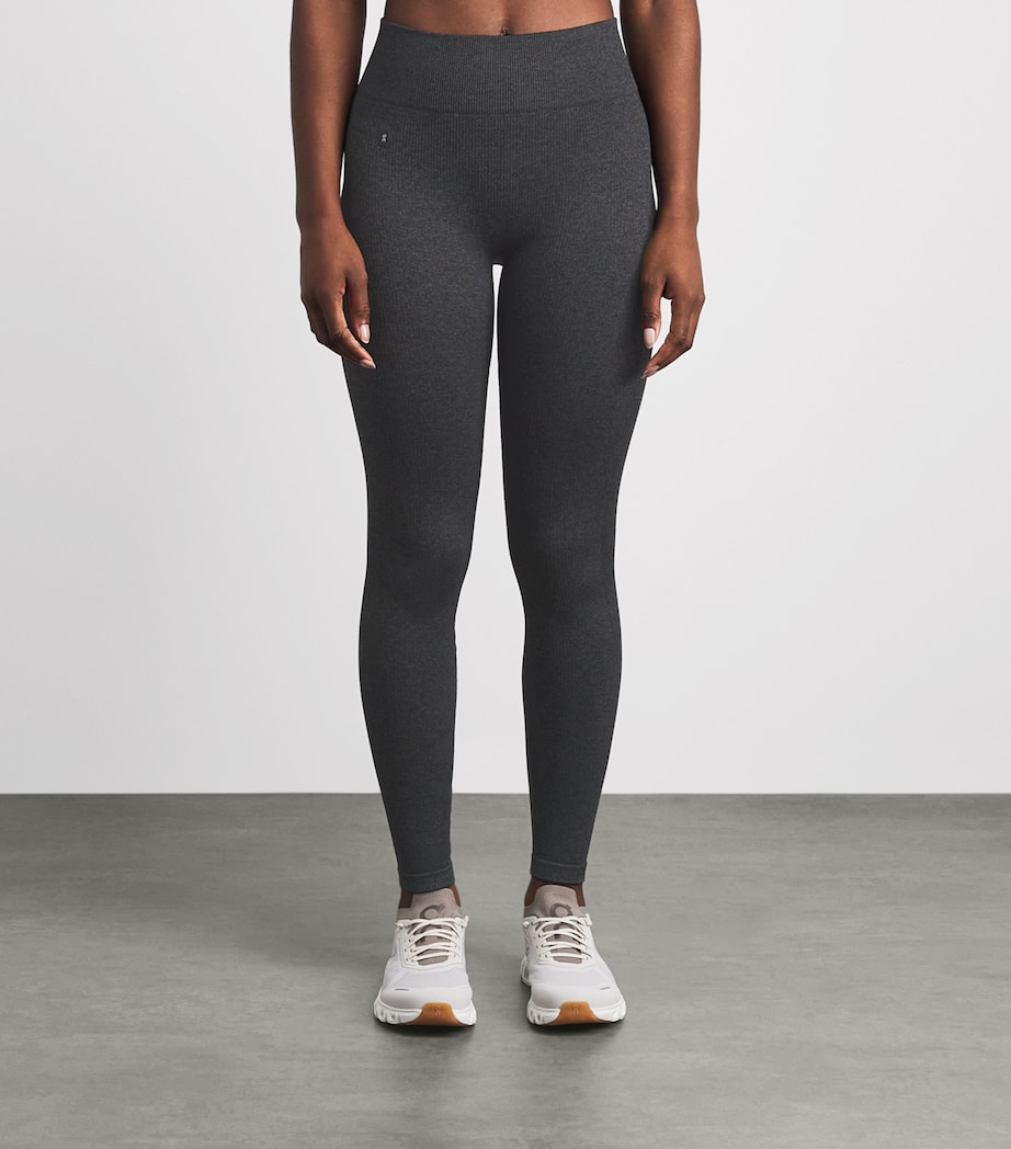 On Womens Knitted Studio Leggings Ember Heather Image 4