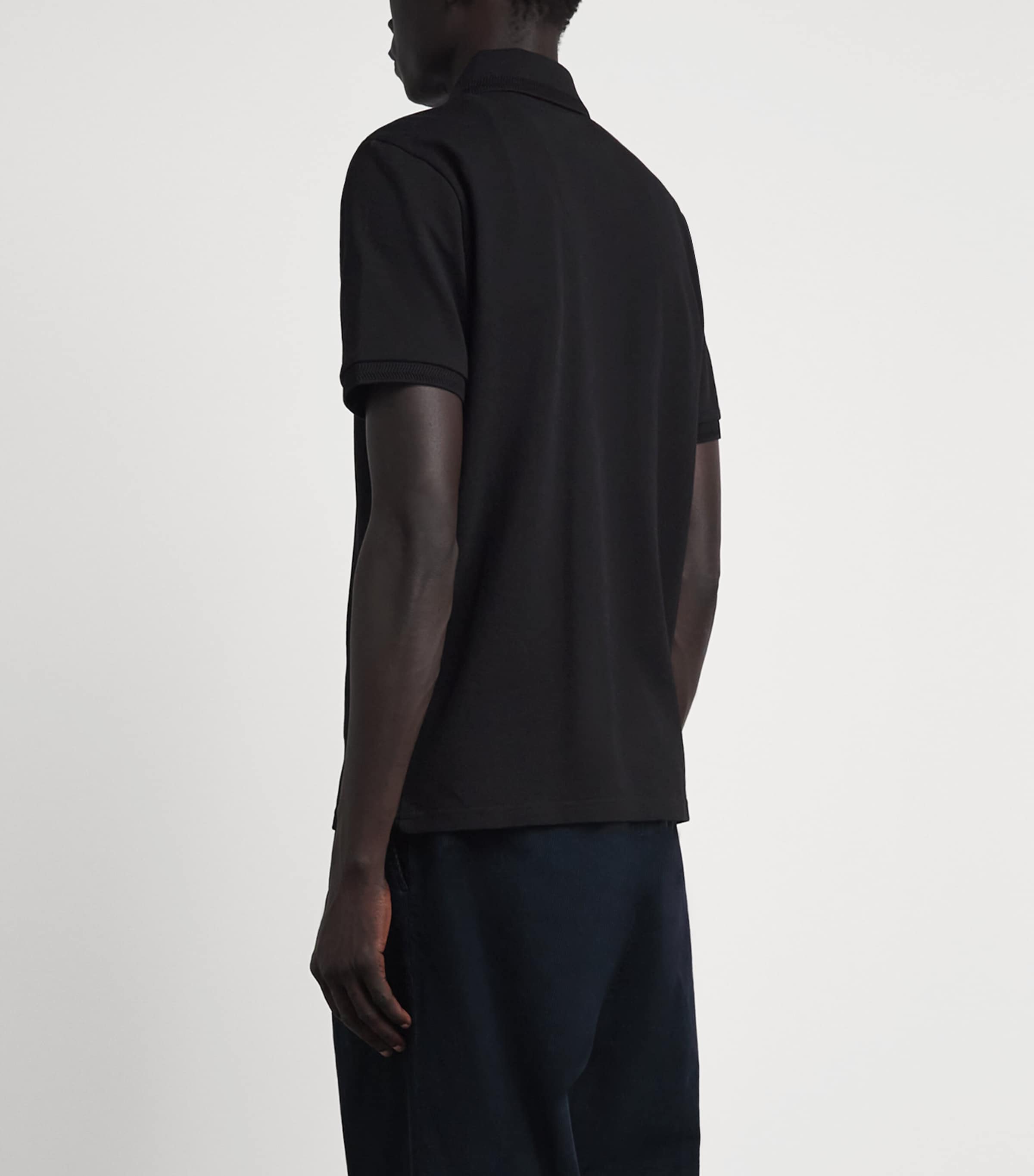 Moncler Mens Cotton Logo Polo Shirt Image 5