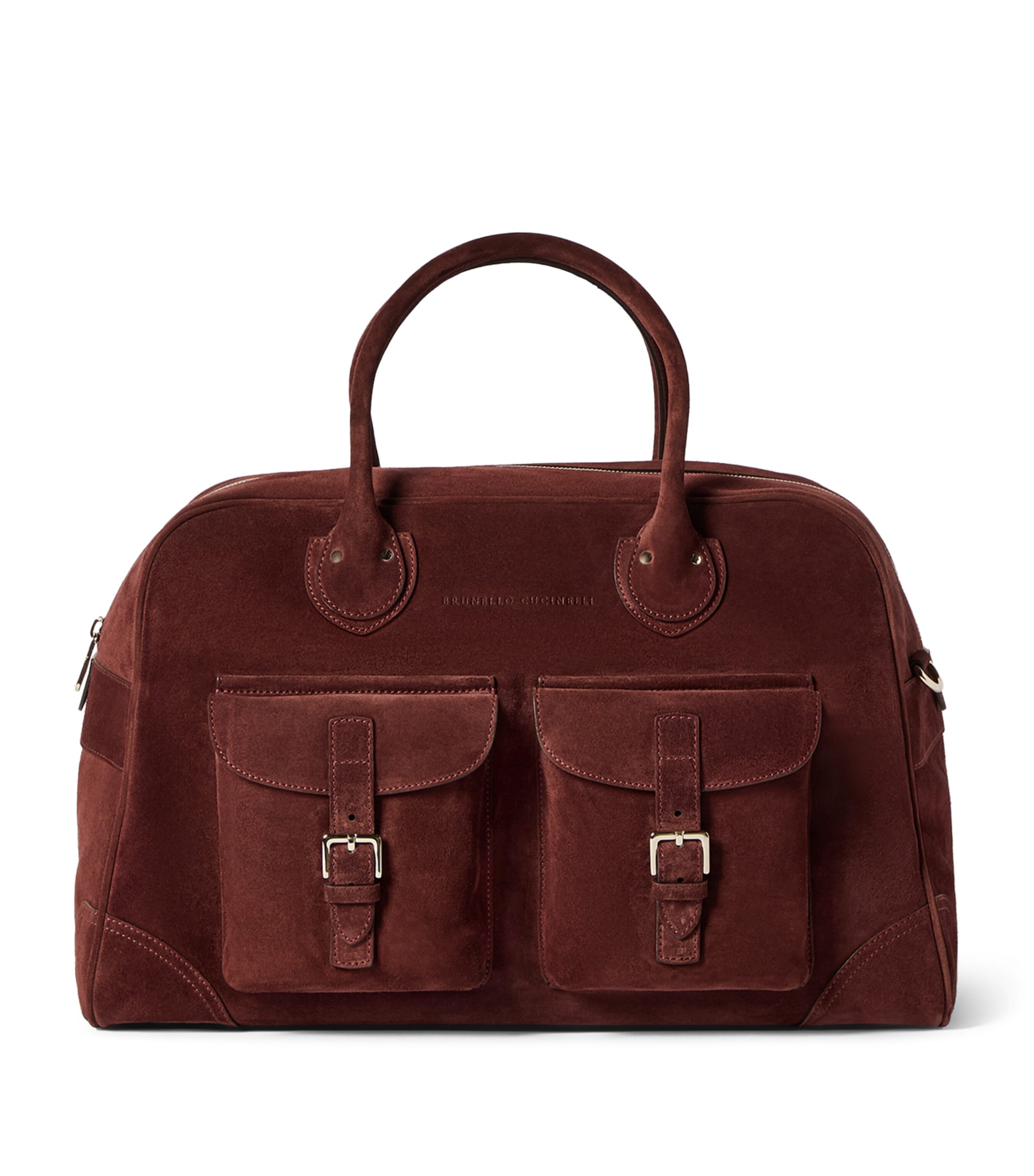 Brunello Cucinelli Suede Travel Holdall Bag Image 1