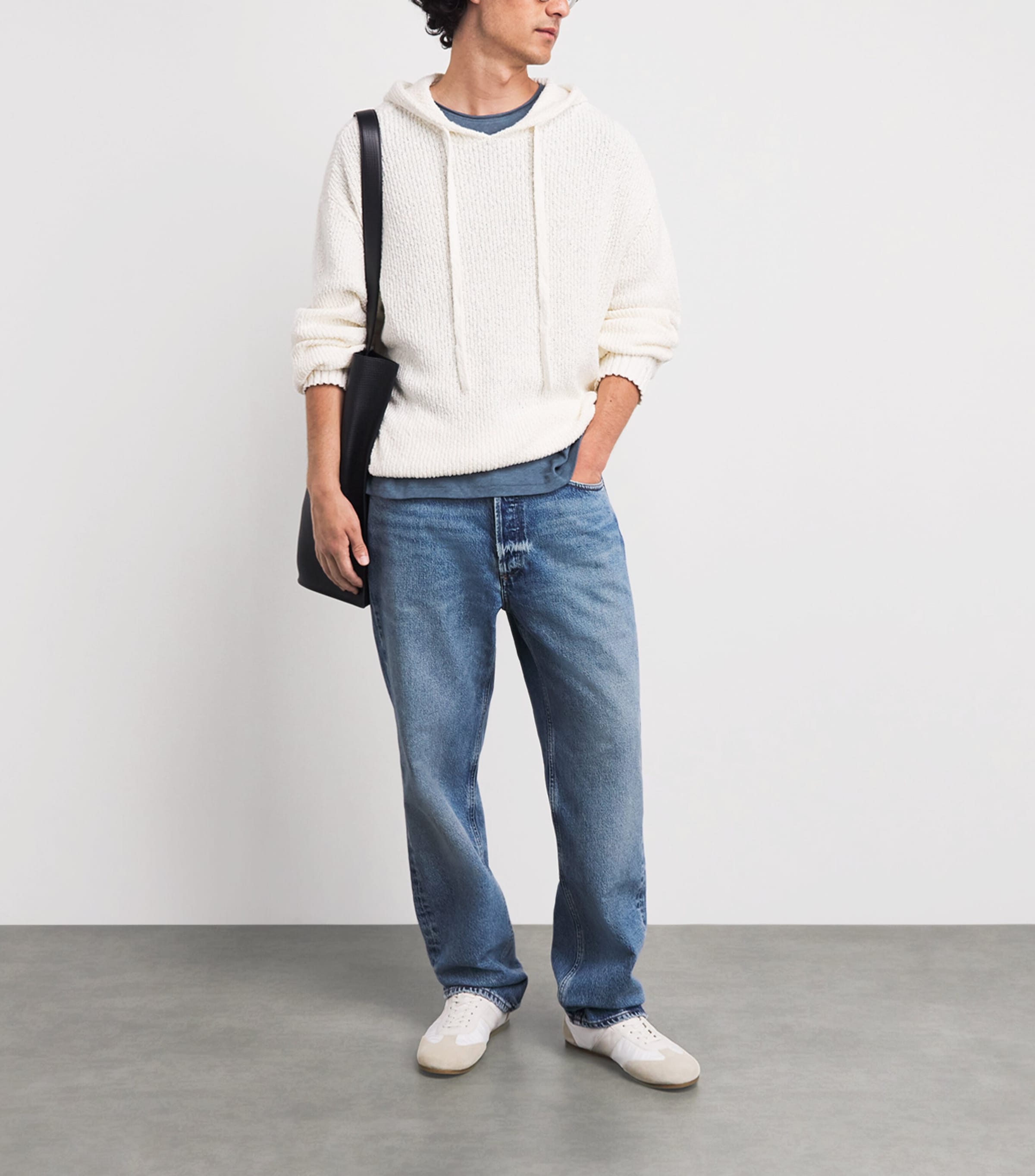 PAIGE Mens Linen-Cotton Monroe T-Shirt Lakeside Image 2