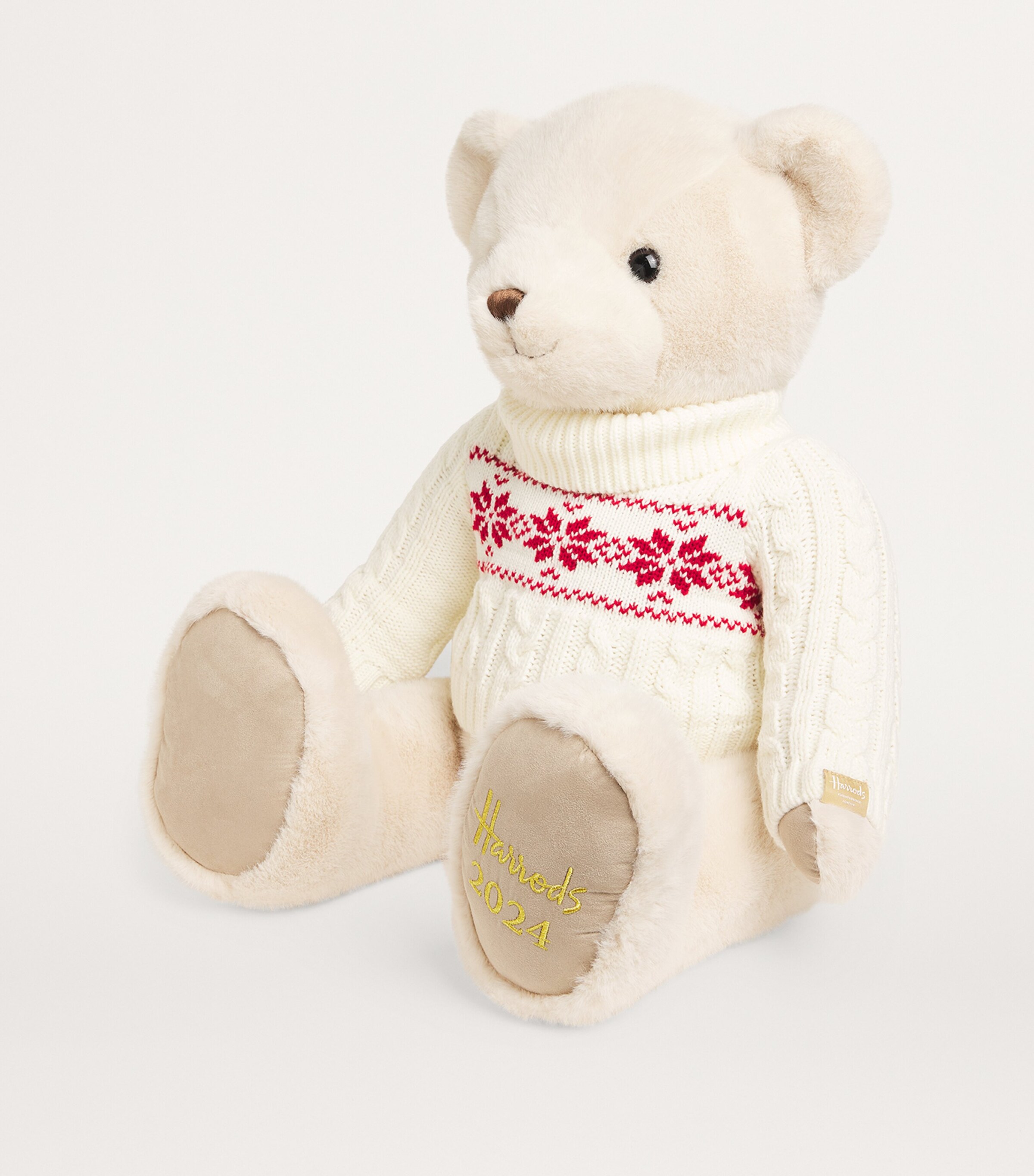 Harrods Christmas Bear 2024 Noah (51cm) Cream Image 2