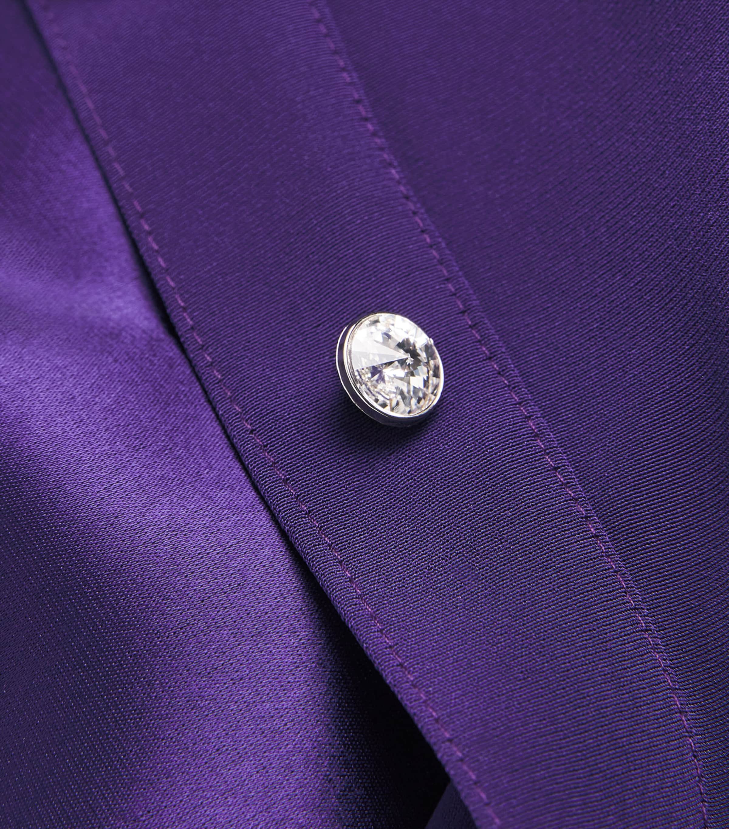 Satin Kaftan Maxi Dress 5145 DARK PURPLE Image 5