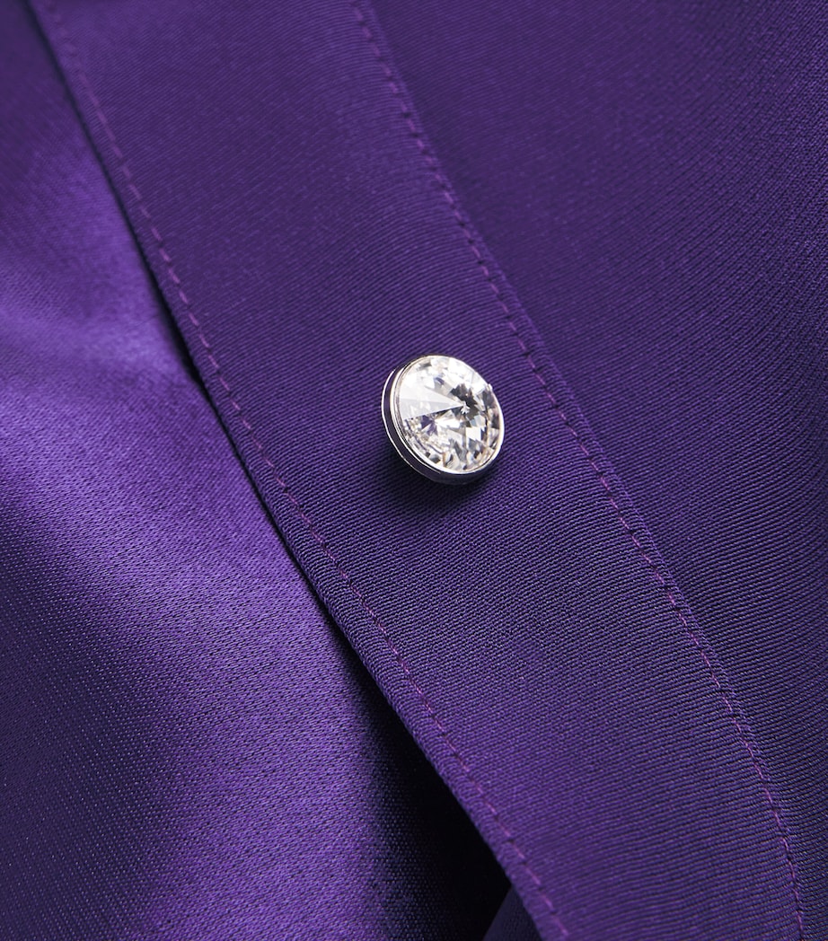 Satin Kaftan Maxi Dress 5145 DARK PURPLE Image 5