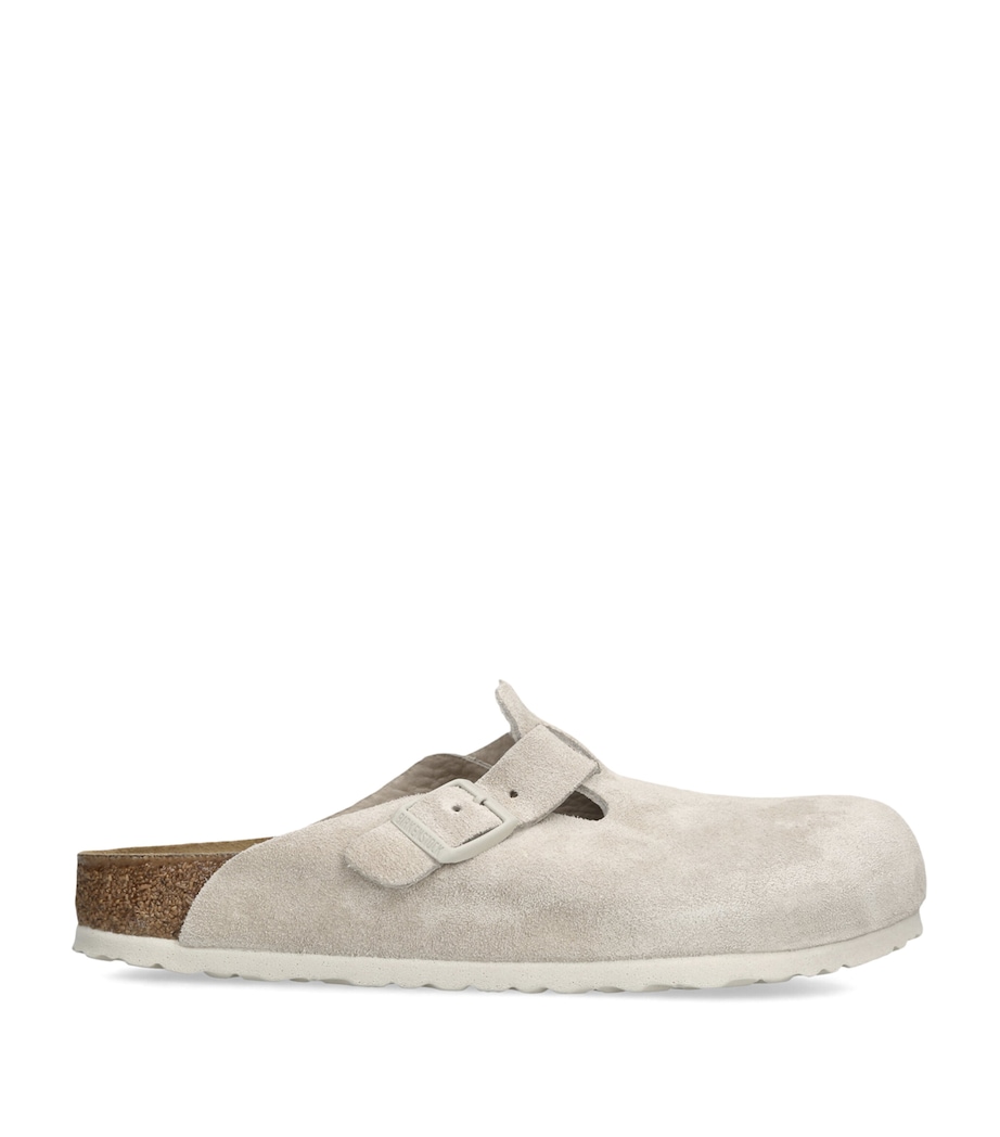 Birkenstock Suede Boston Clogs White/oth Image 1