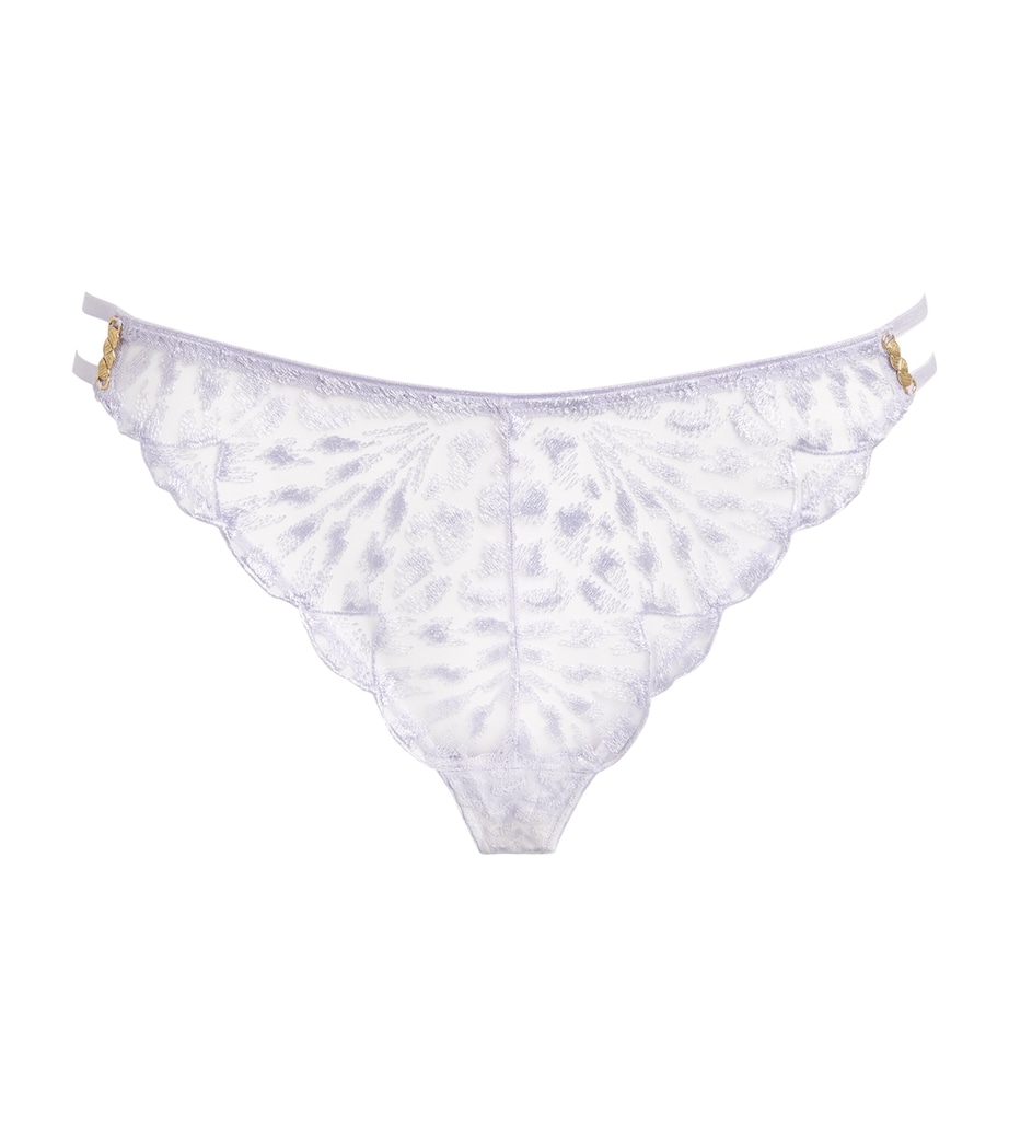 Aubade Womens Cotton Crazy in Love Tanga Wisteria Image 1