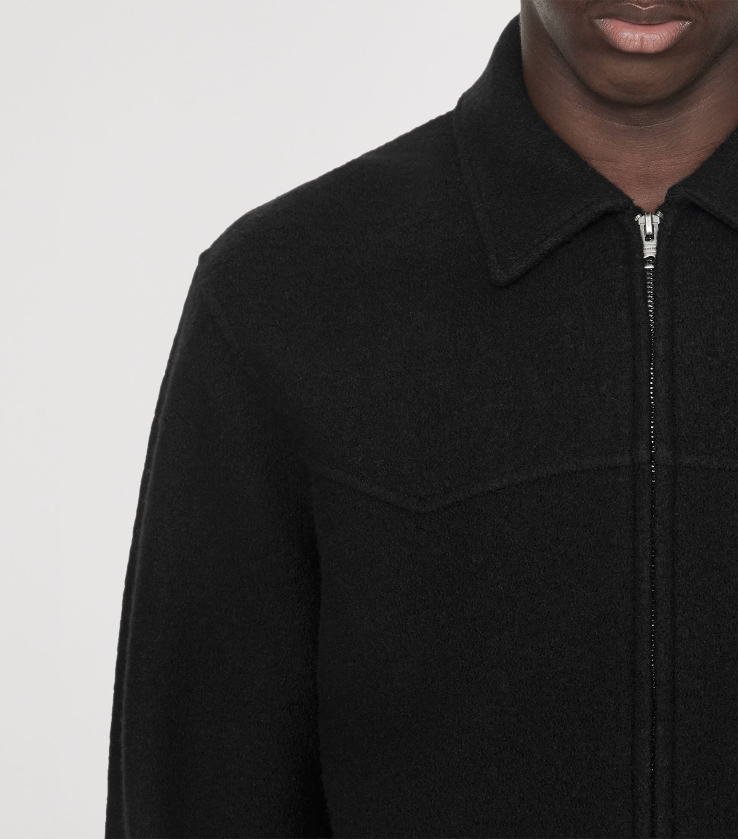 AllSaints Mens Wool Marko Jacket Black Image 4