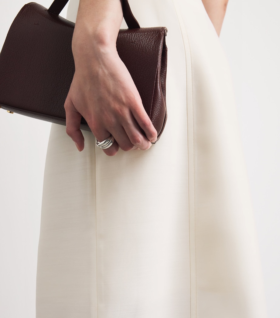 BITE Studios Womens Sharp A-Line Midi Skirt Off White Image 3