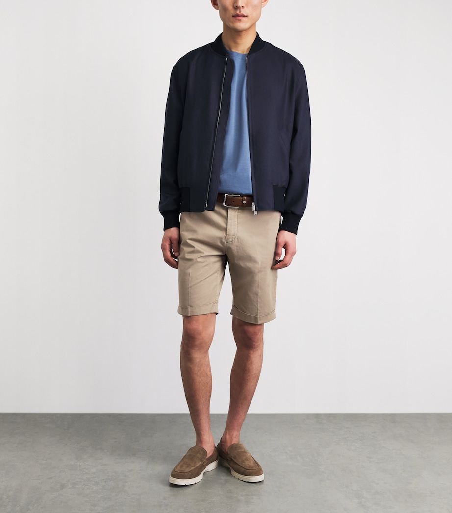 Corneliani Mens Bermuda Chino Shorts Natural / Beige Image 2