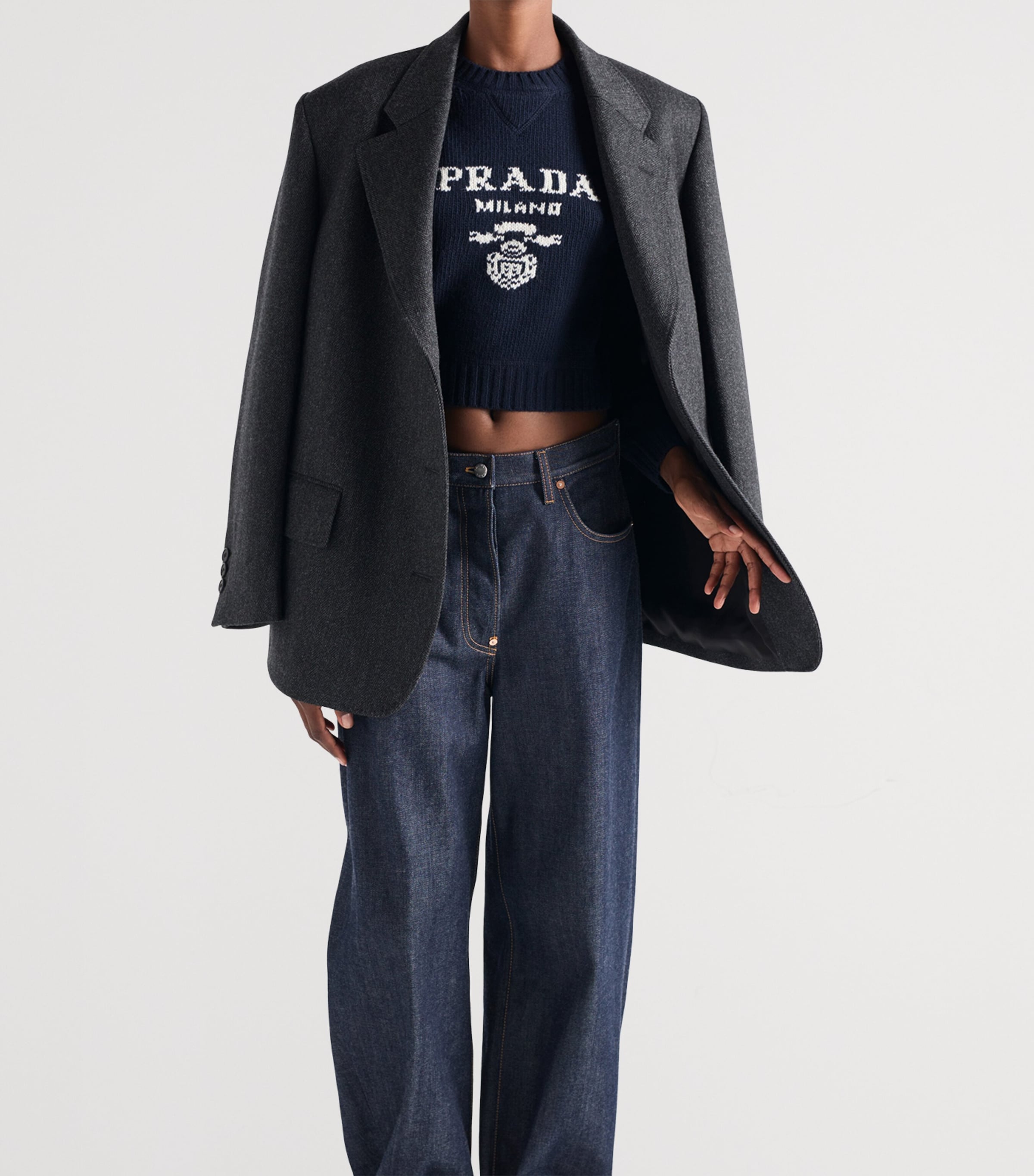 Wool-Cashmere Logo Sweater F0008 Image 3