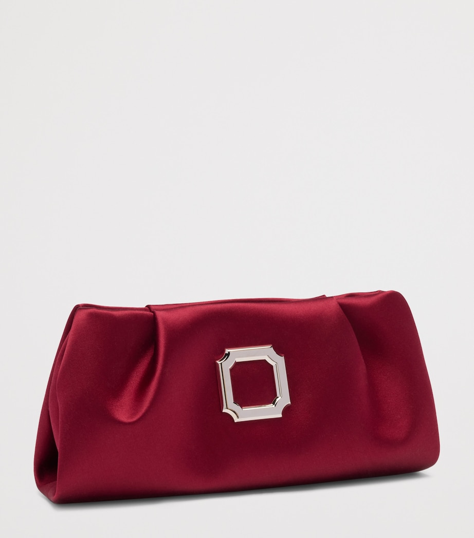 Satin Vittoria Soft Clutch Bag WINE Image 5