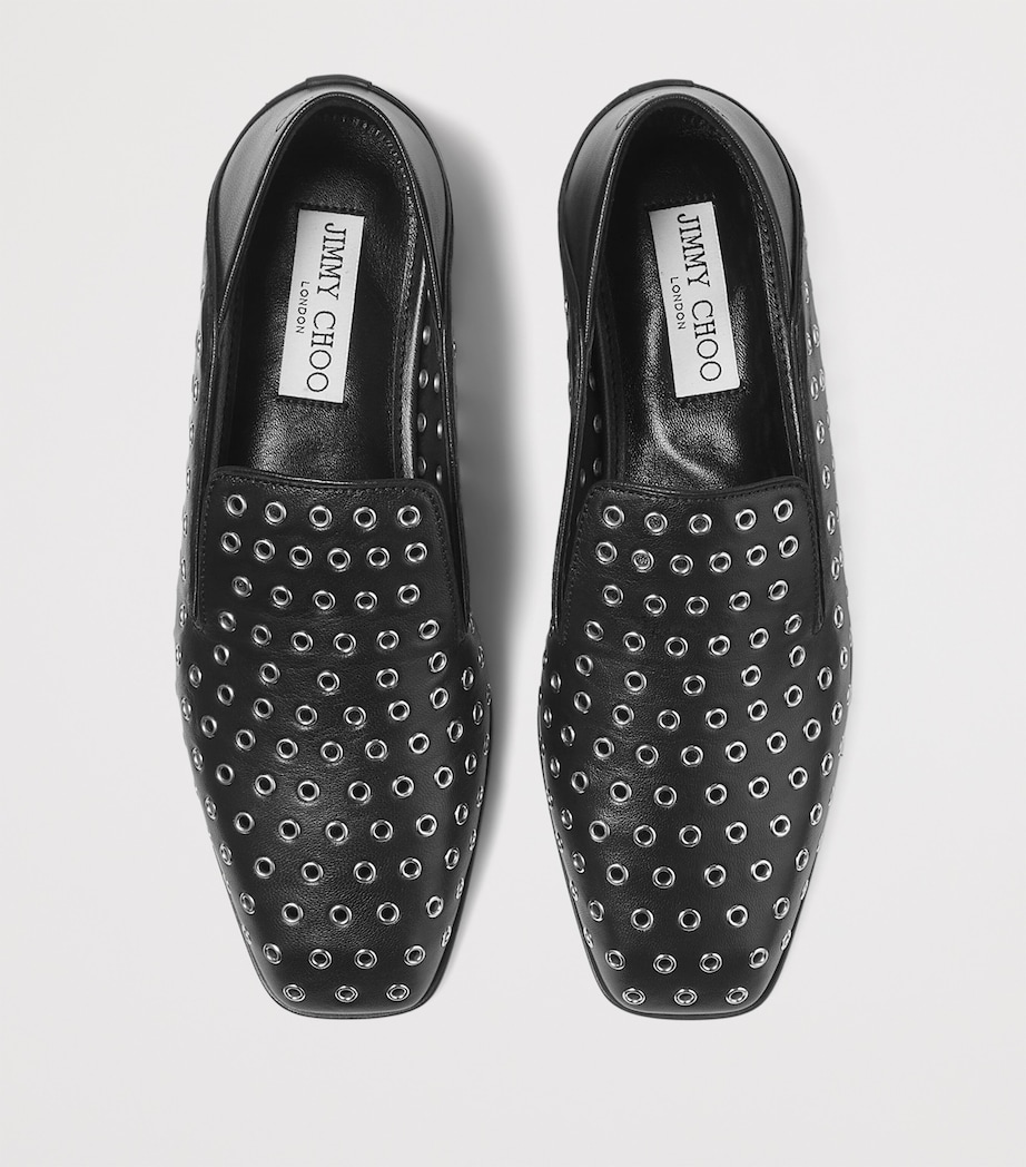 Eliot Nappa Eyelet Ballet Flats BLACK/SILVER Image 3