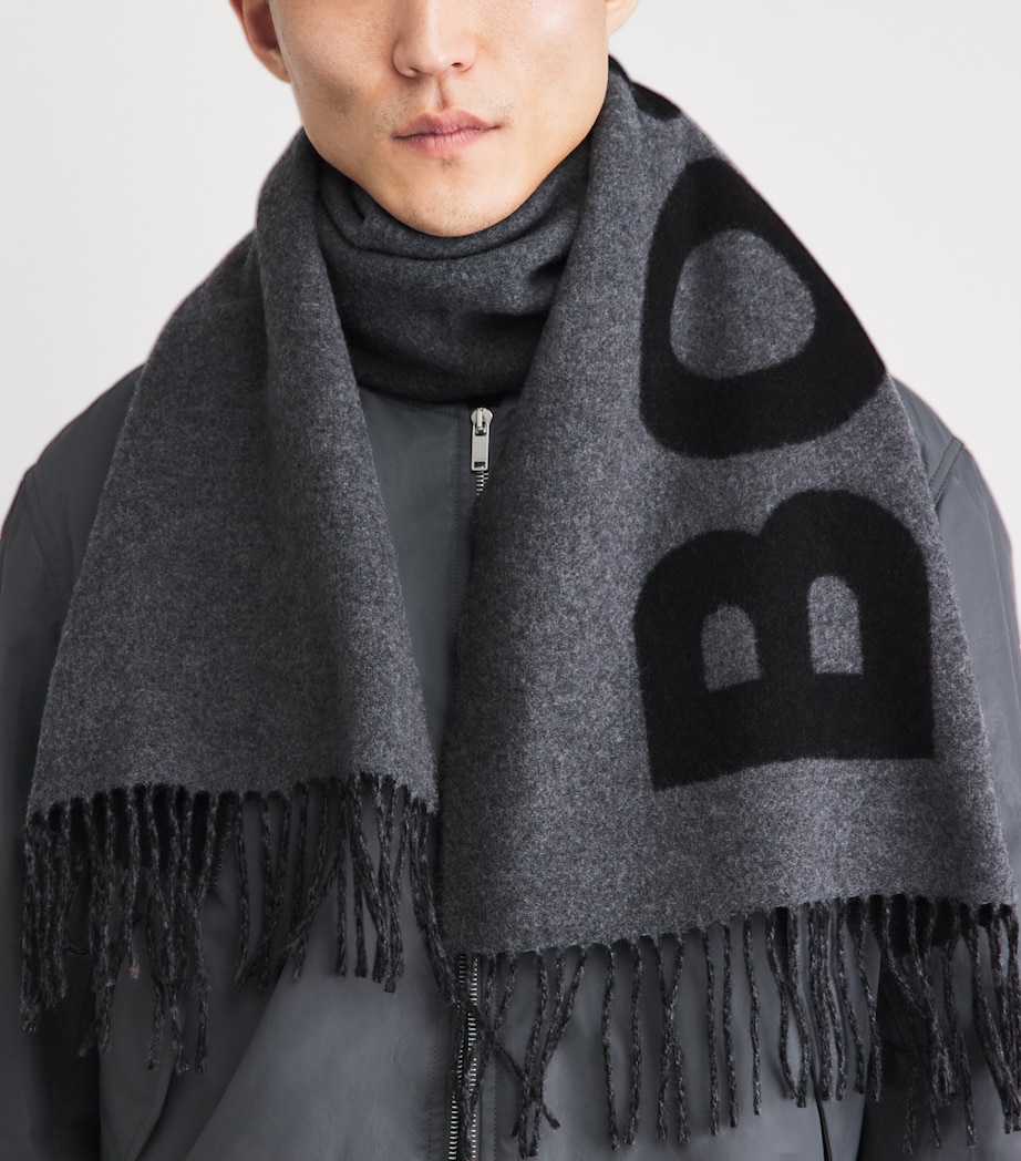 Wool-Blend Rikard Scarf 032MEDIUM GREY Image 2