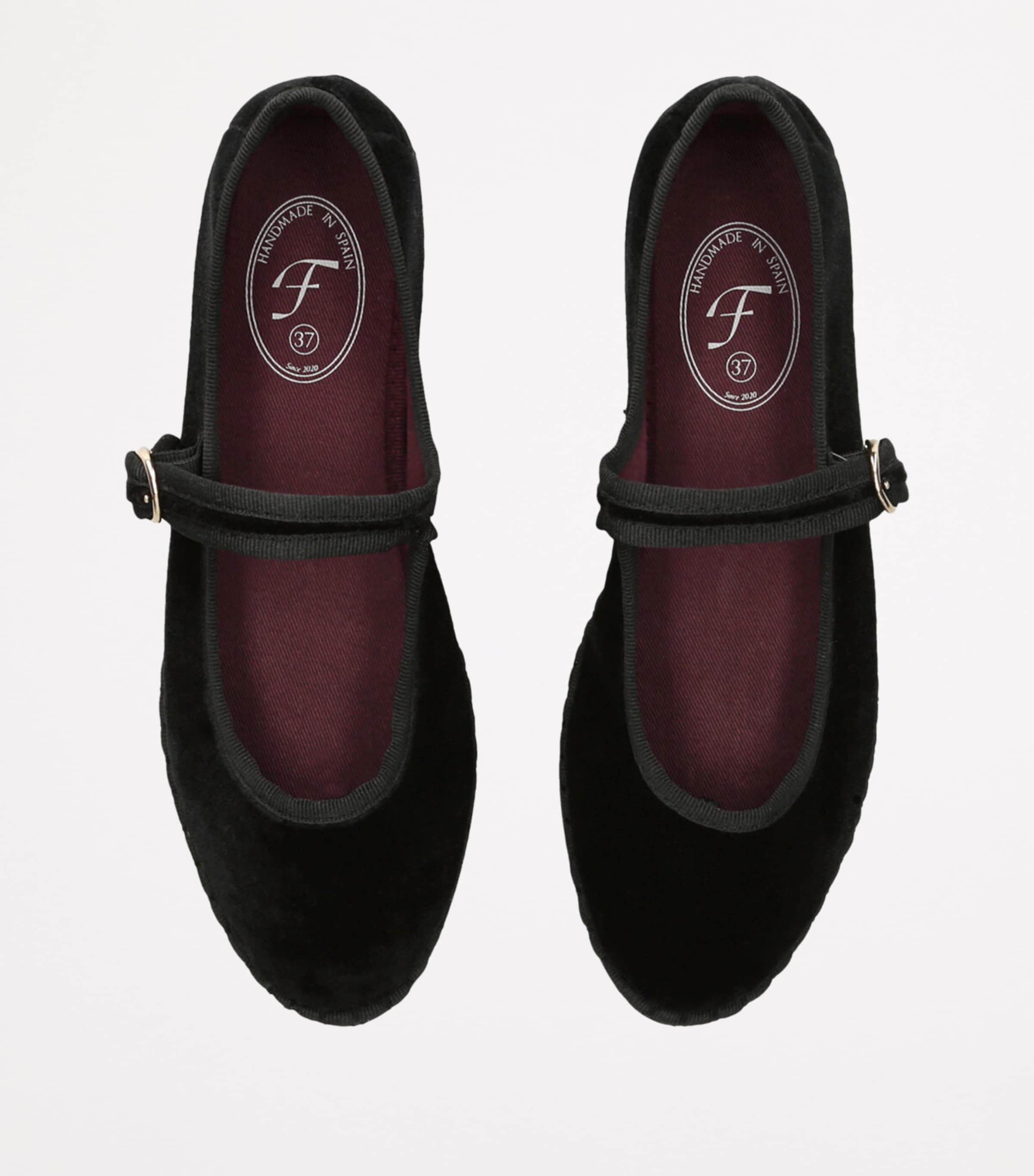 Flabelus Velvet Antonia Mary Janes Black Image 4