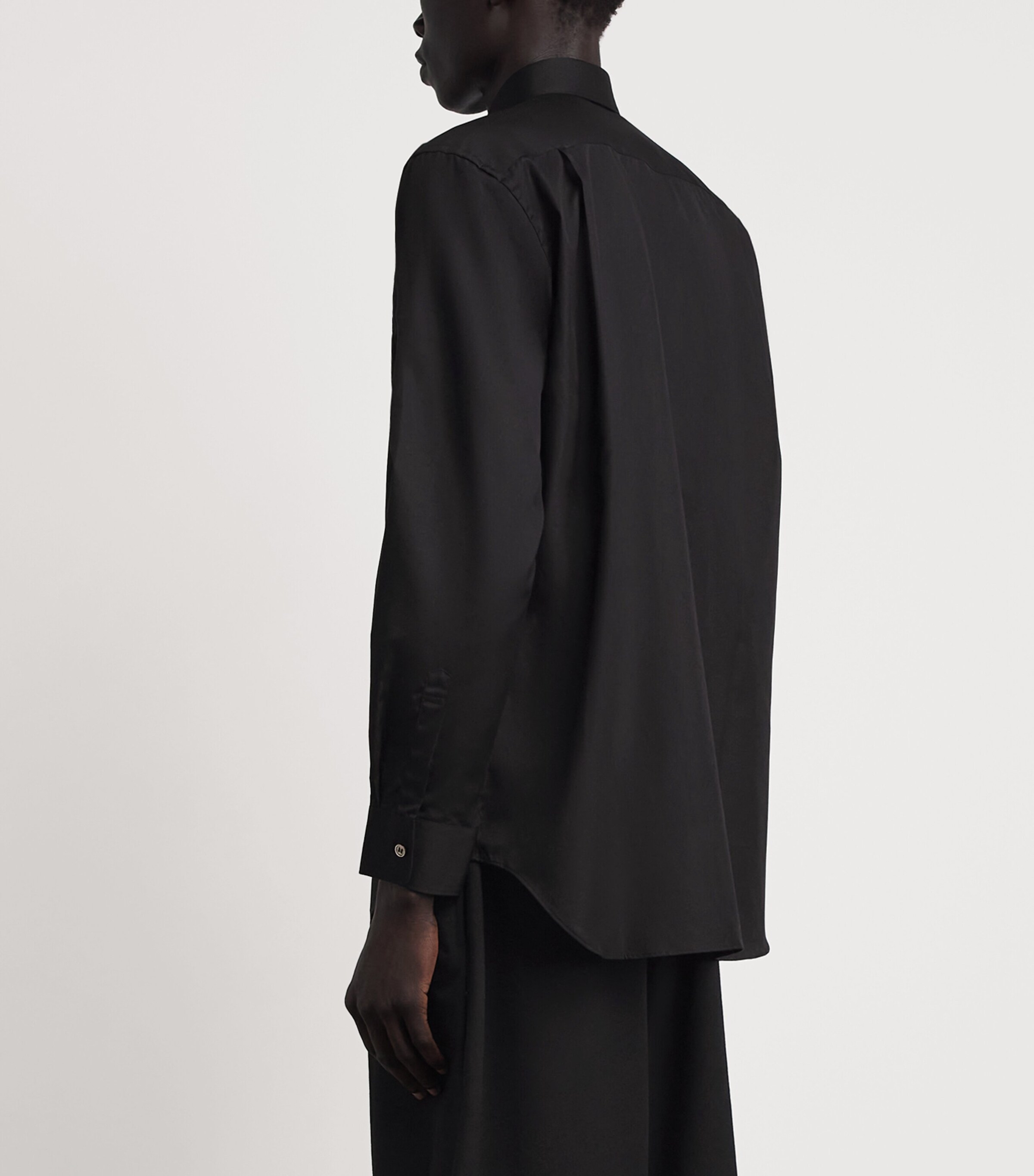 Comme Des Garçons Play Mens Long-Sleeve Heart Shirt Black Image 5