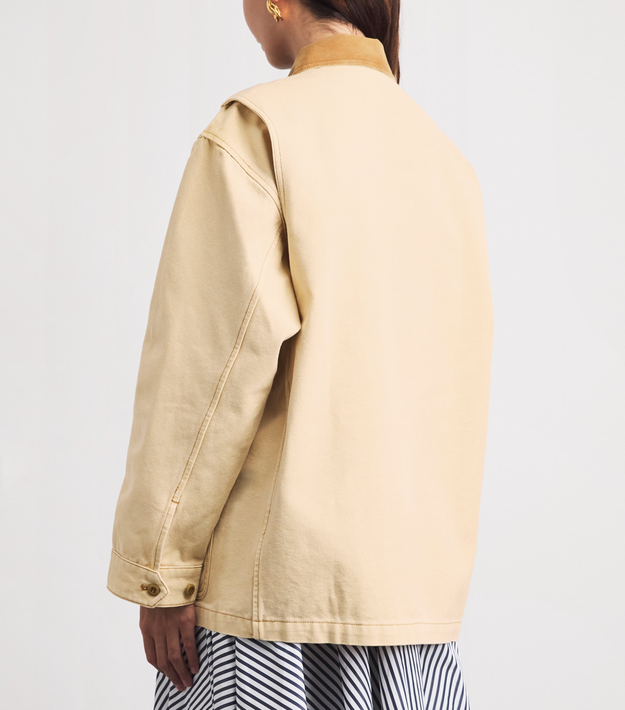 DÔEN Womens Cotton Pascual Barn Jacket Straw Image 4