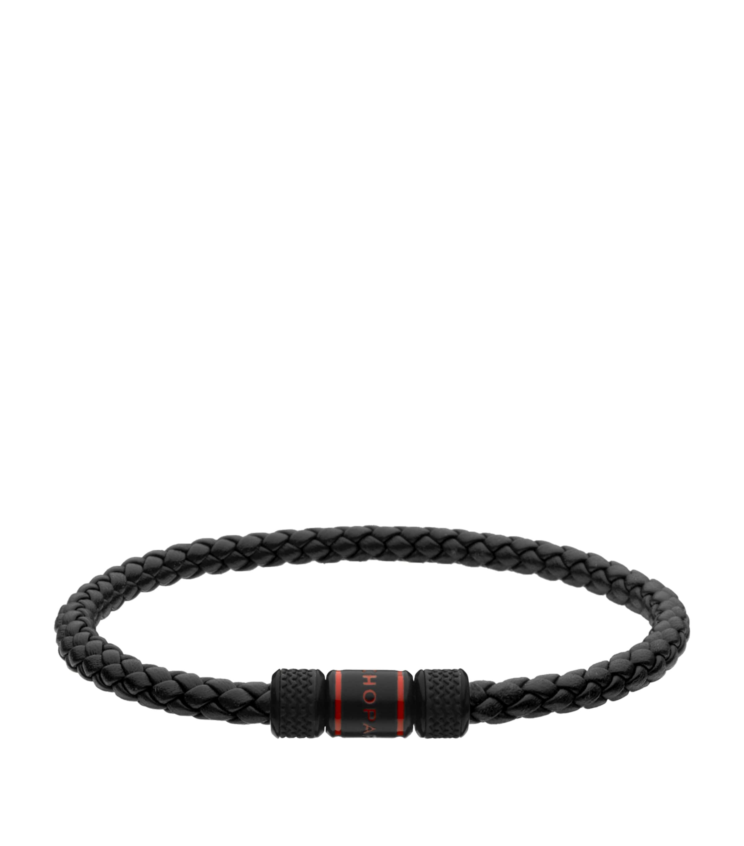 CHOPARD LEATHER AND BRASS CLASSIC RACING BRACELET