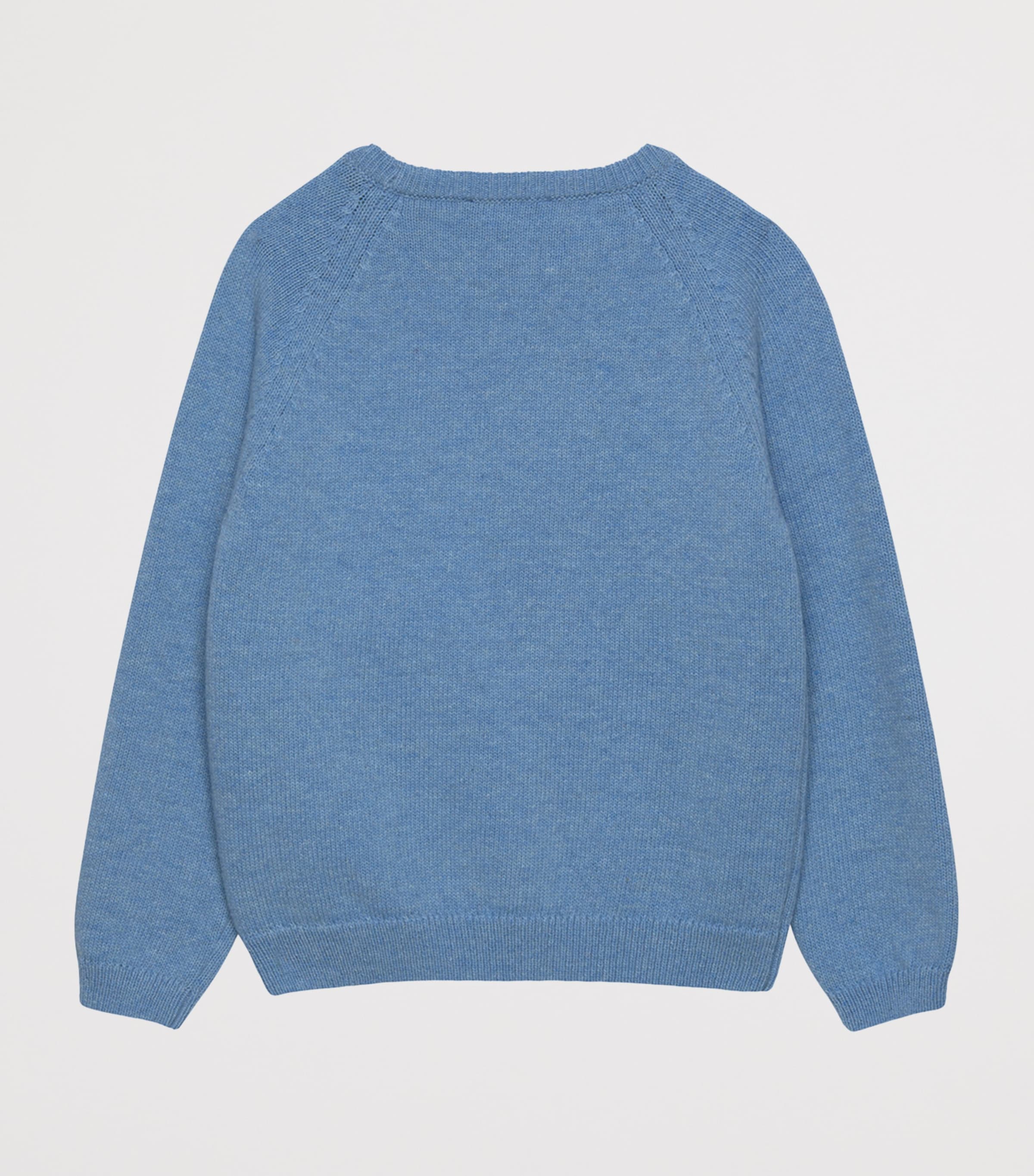 Wool-Blend T-Rex Sweater (6-11 Years) BLUE MARL Image 2