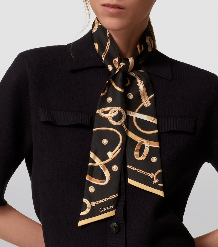 Silk Precious Mundanity Twilly BLACK Image 2