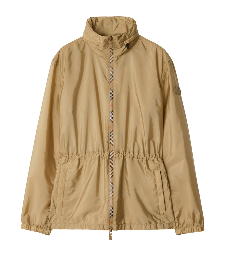 Technical Adaptable Check-Trim Parka FLAX Image 1