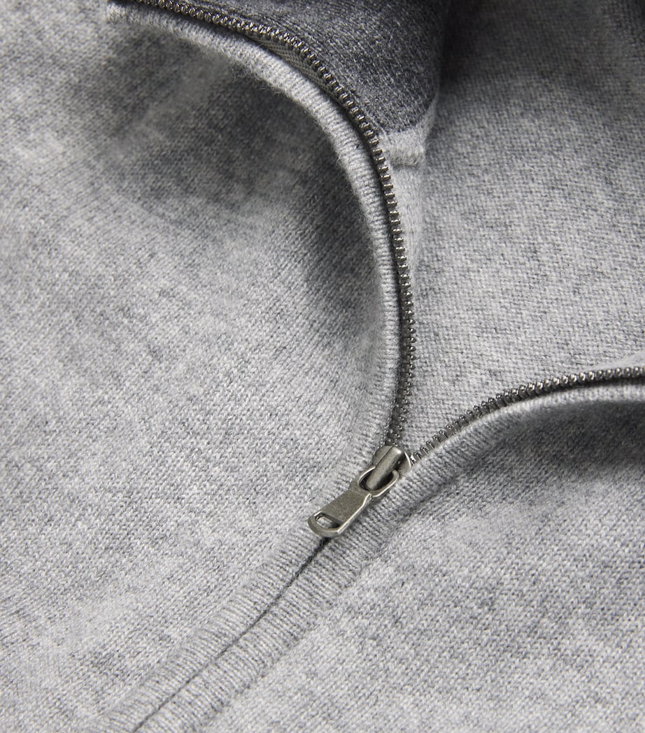 Cashmere Quarter-Zip Sweatshirt Q25378 L GREY/M GREY Image 5