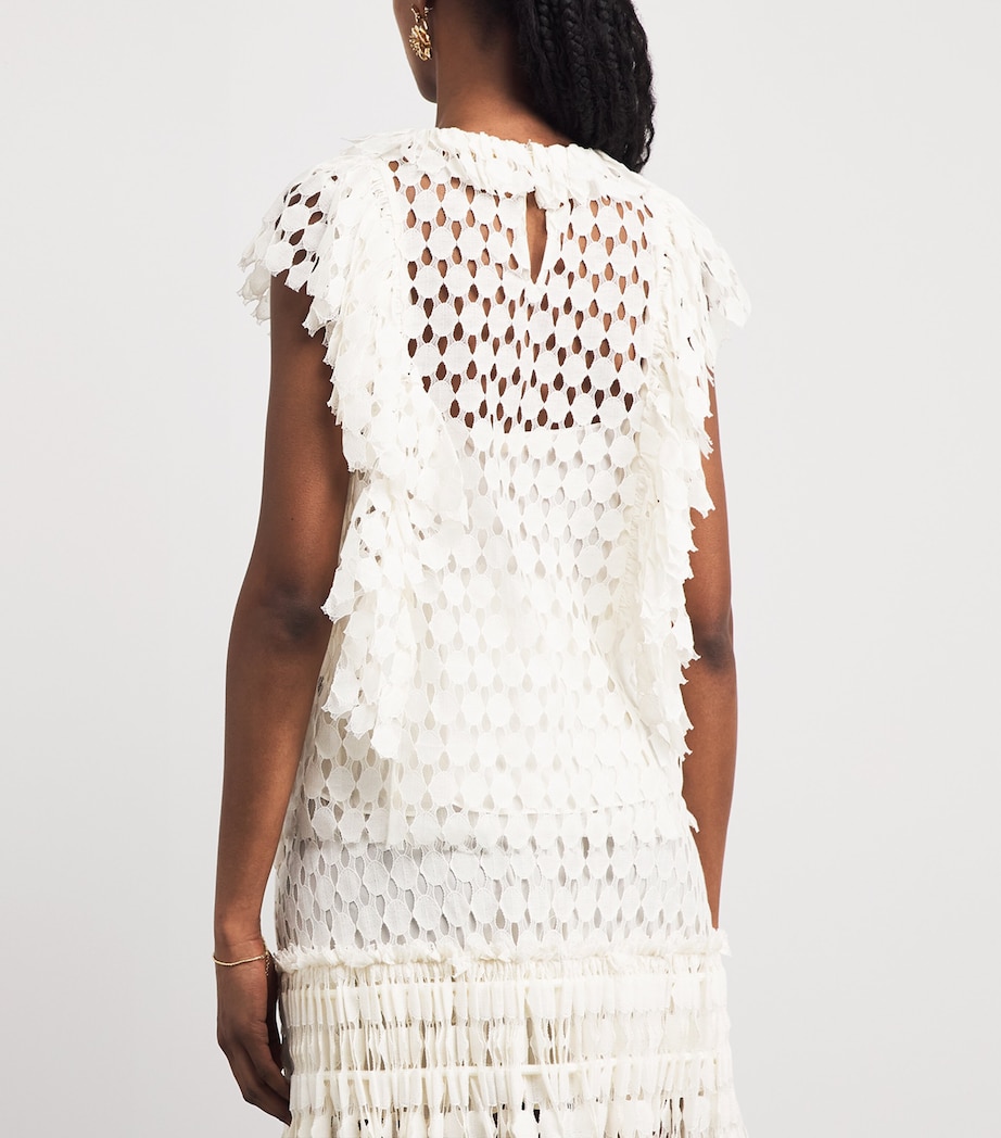 Ulla Johnson Womens Lace Daevy Blouse Chalk Image 5