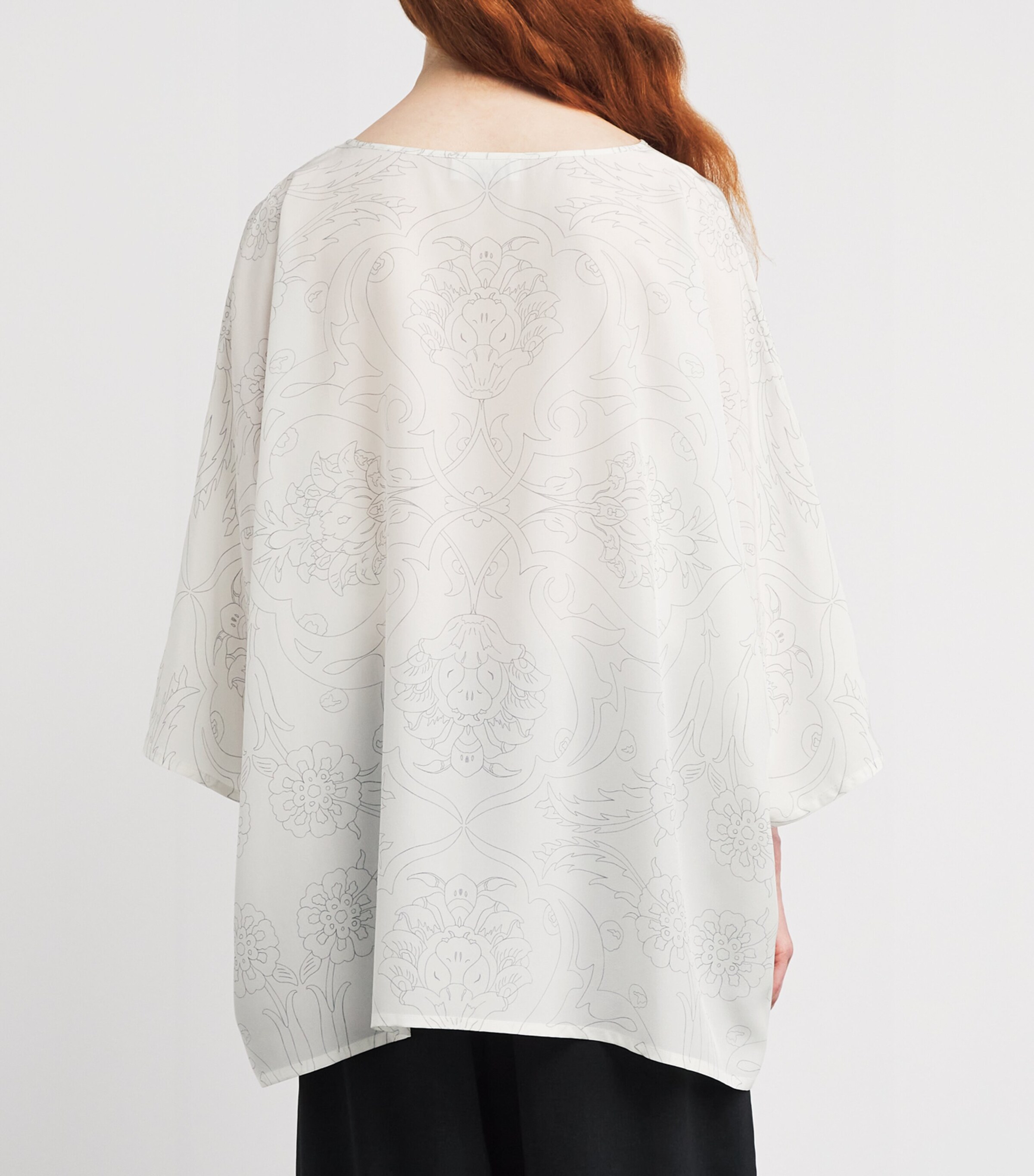 Silk Boat-Neck Top PENCIL Image 4