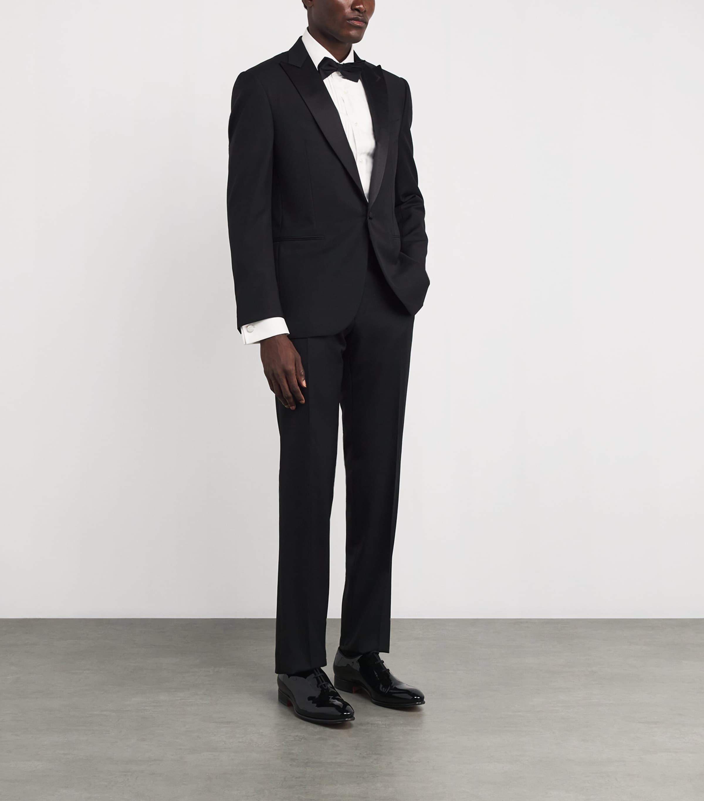 Cotton Tuxedo Dress Shirt WHITE Image 2