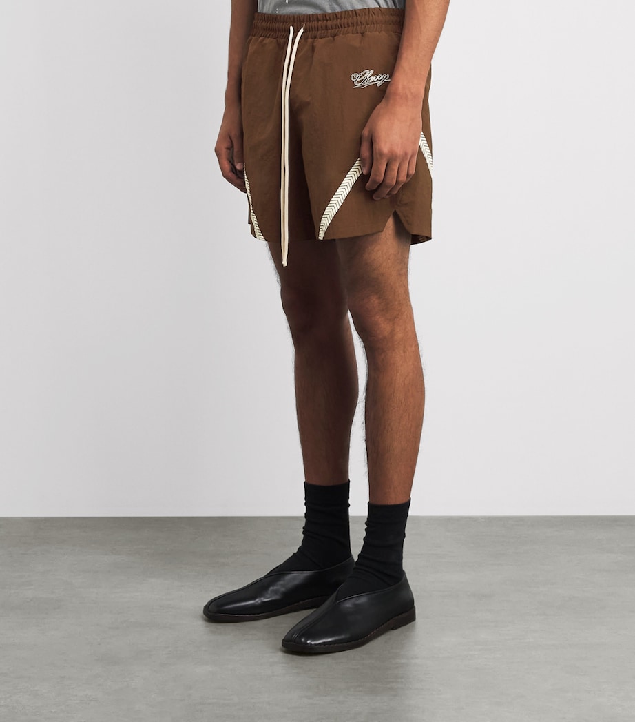 Cherry Los Angeles Mens Logo Running Shorts Brown Image 4