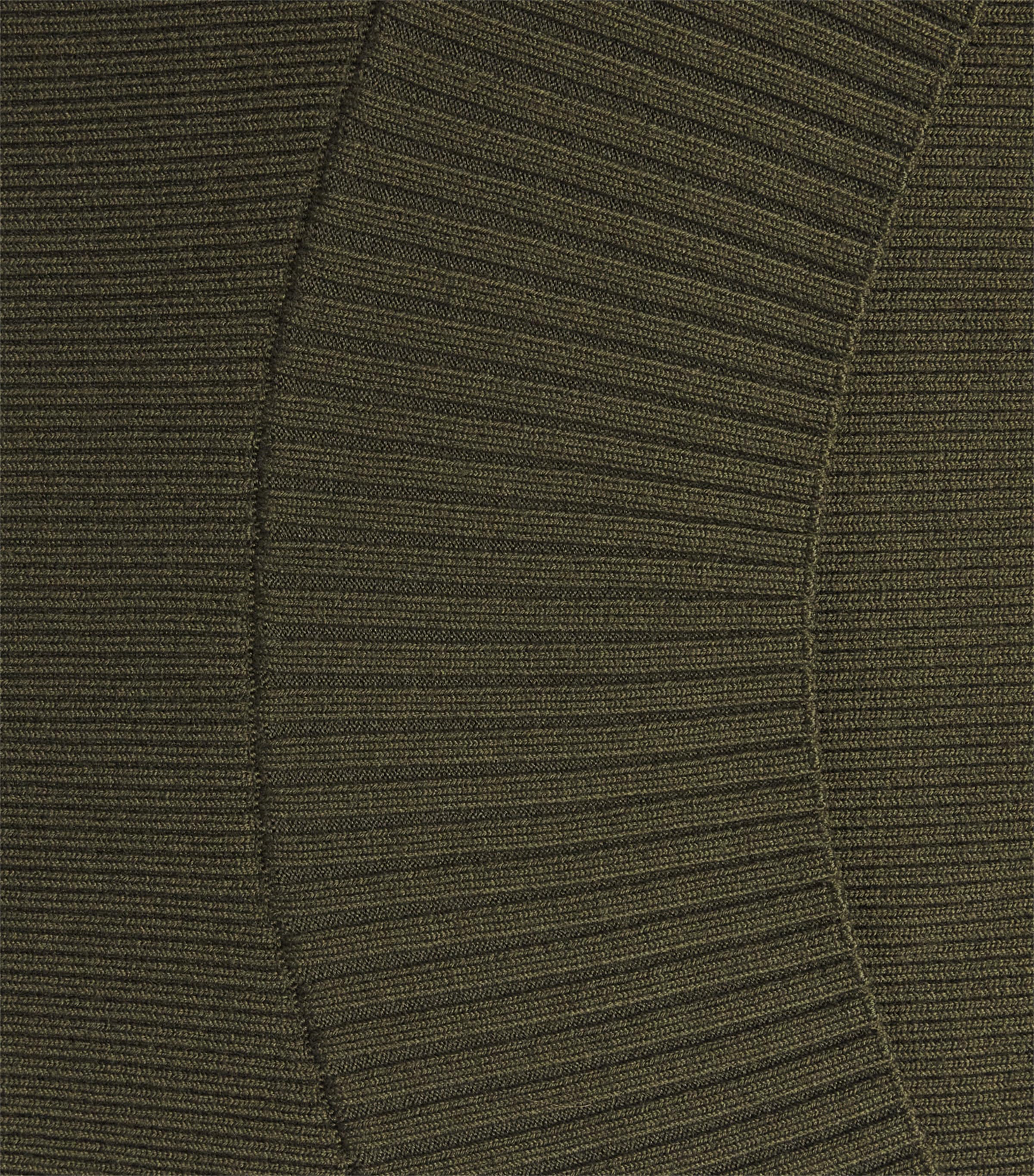 Victoria Beckham Womens Merino Wool-Blend Ribbed Midi Skirt Green Image 6