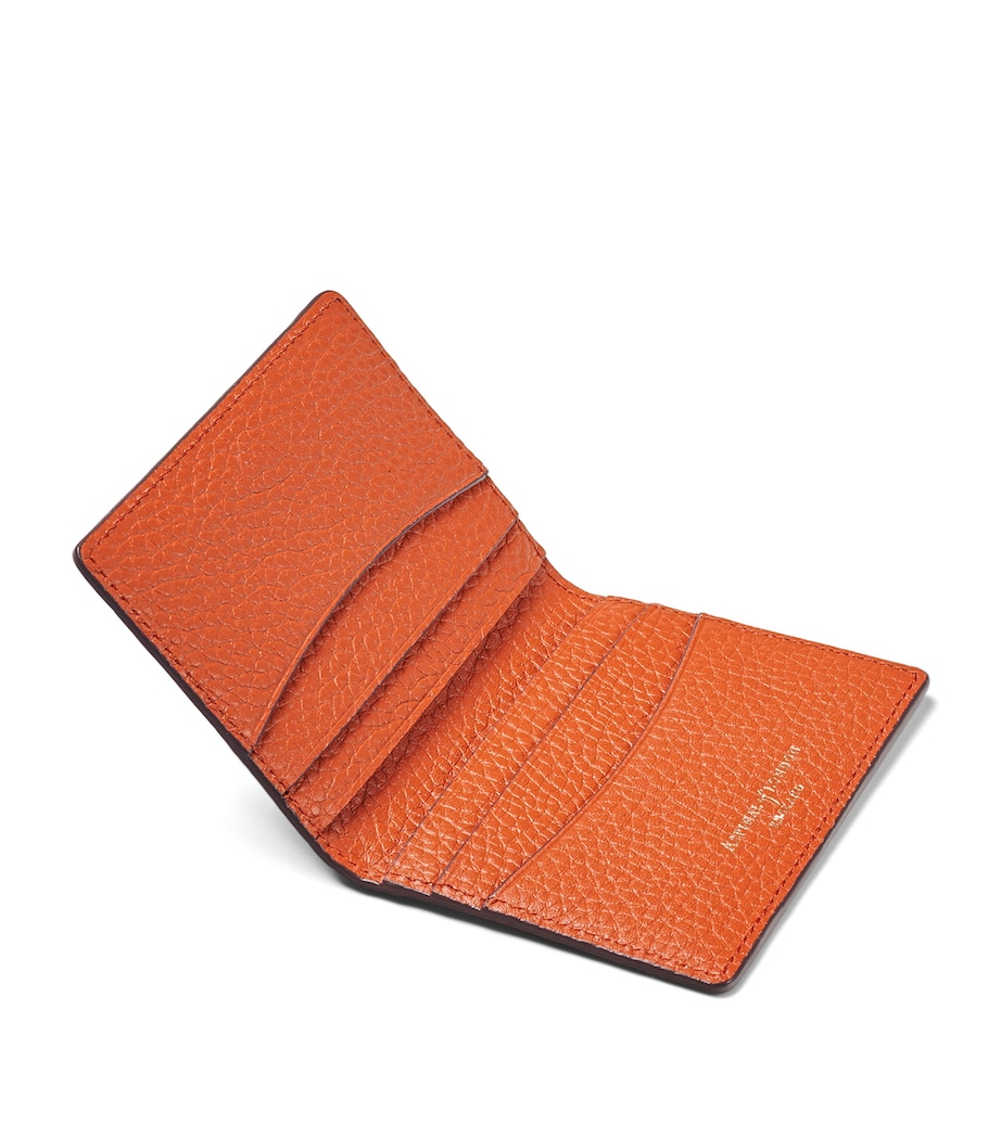 Leather Bifold Cardholder ORANGE Image 2