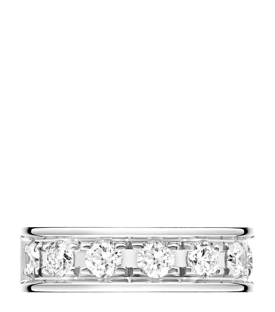 White Gold and Diamond Quatre Radiant Single Clip Earring SILVERED Image 3