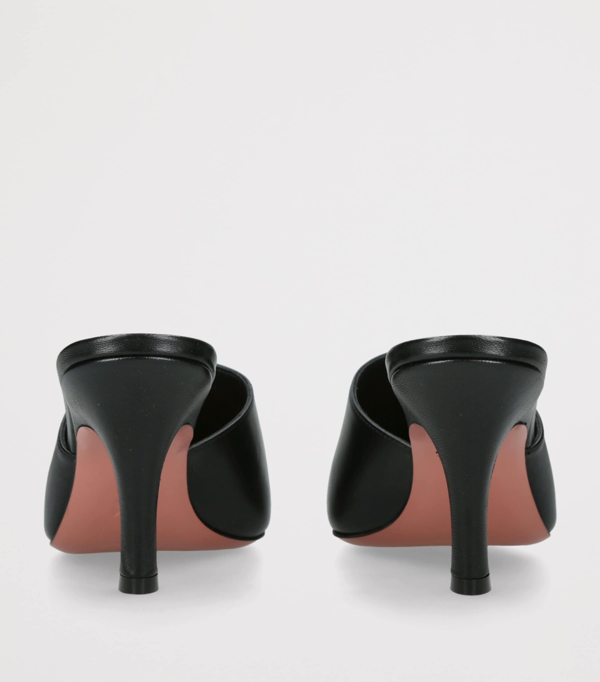 Leather Jamie Heeled Mules 80 BLACK Image 2