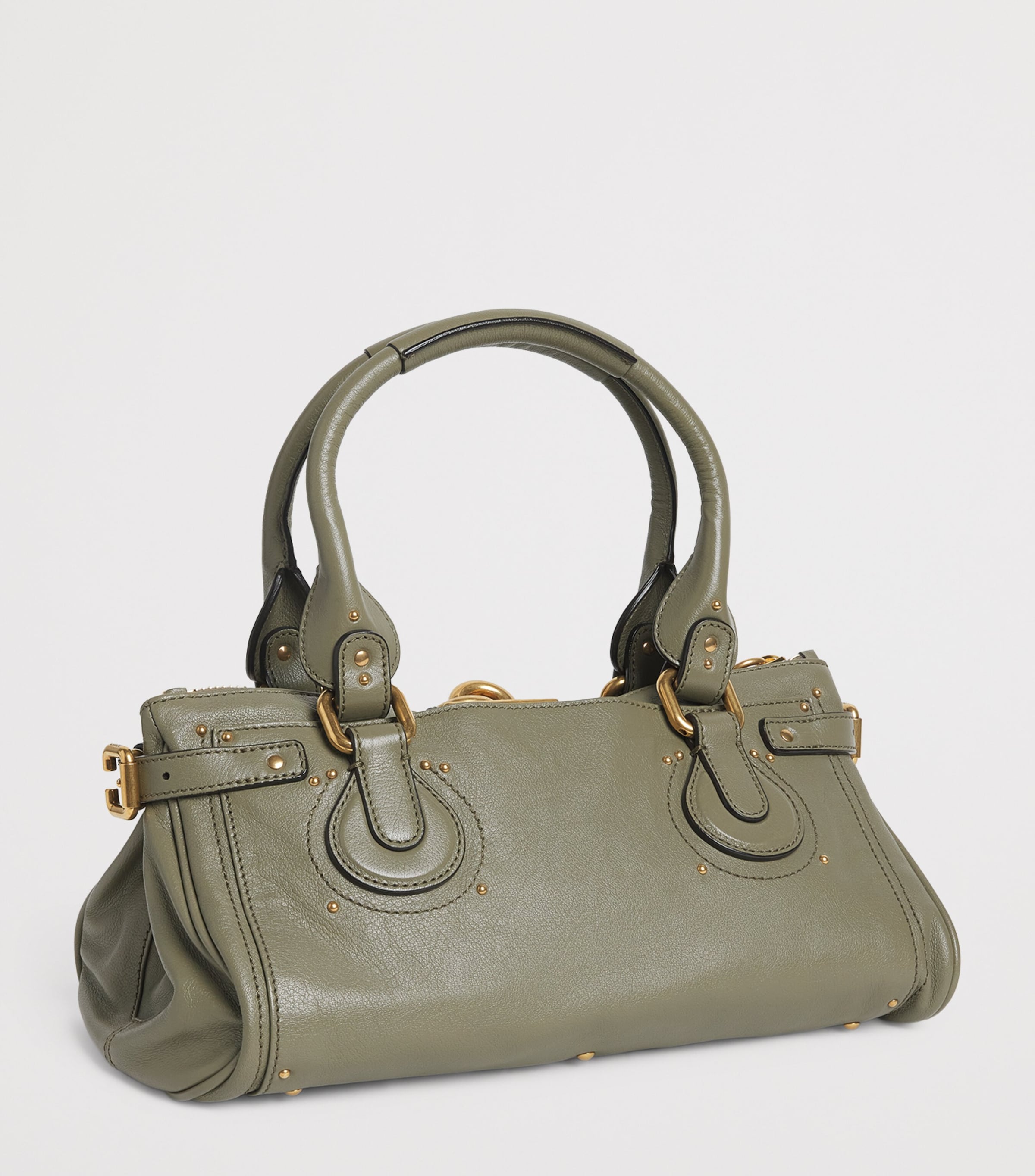 Chloé Leather Paddington Shoulder Bag Aloe Green Image 2