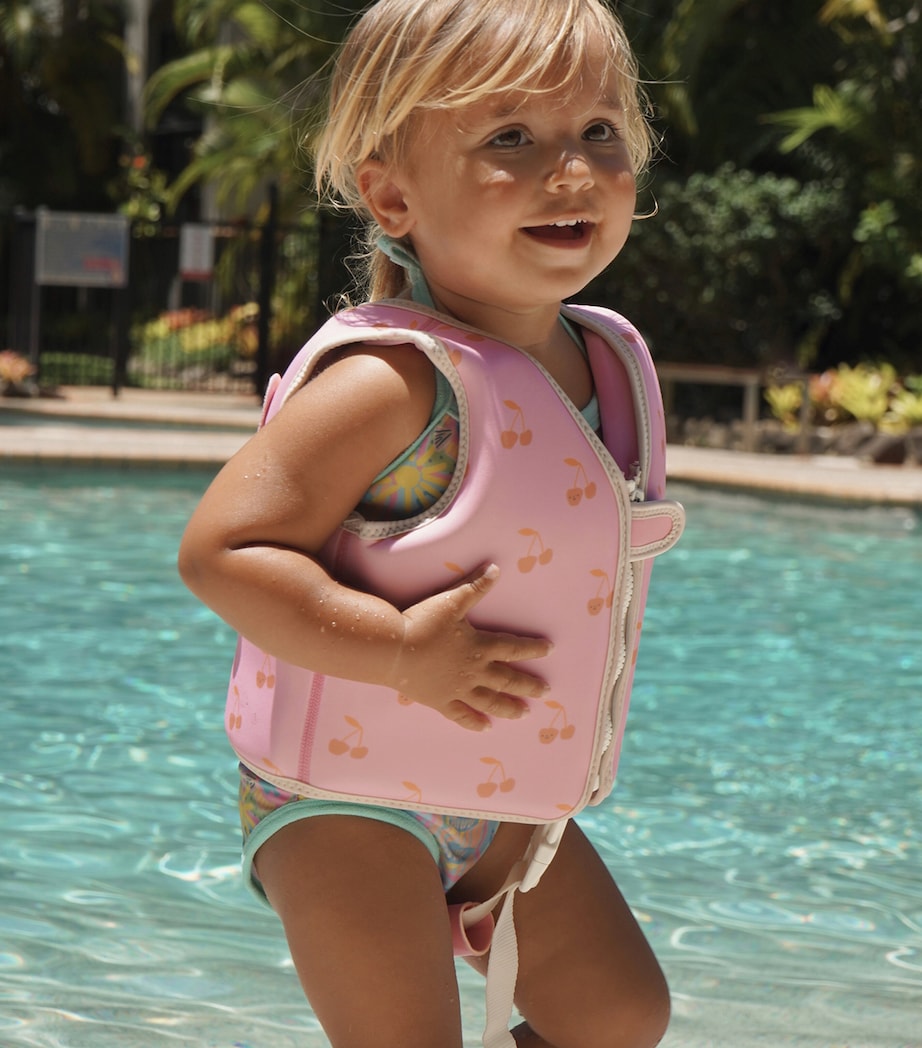 Sunnylife Kids Cherry Print Swimming Vest (1-2 Years) Cotton Candy Image 2