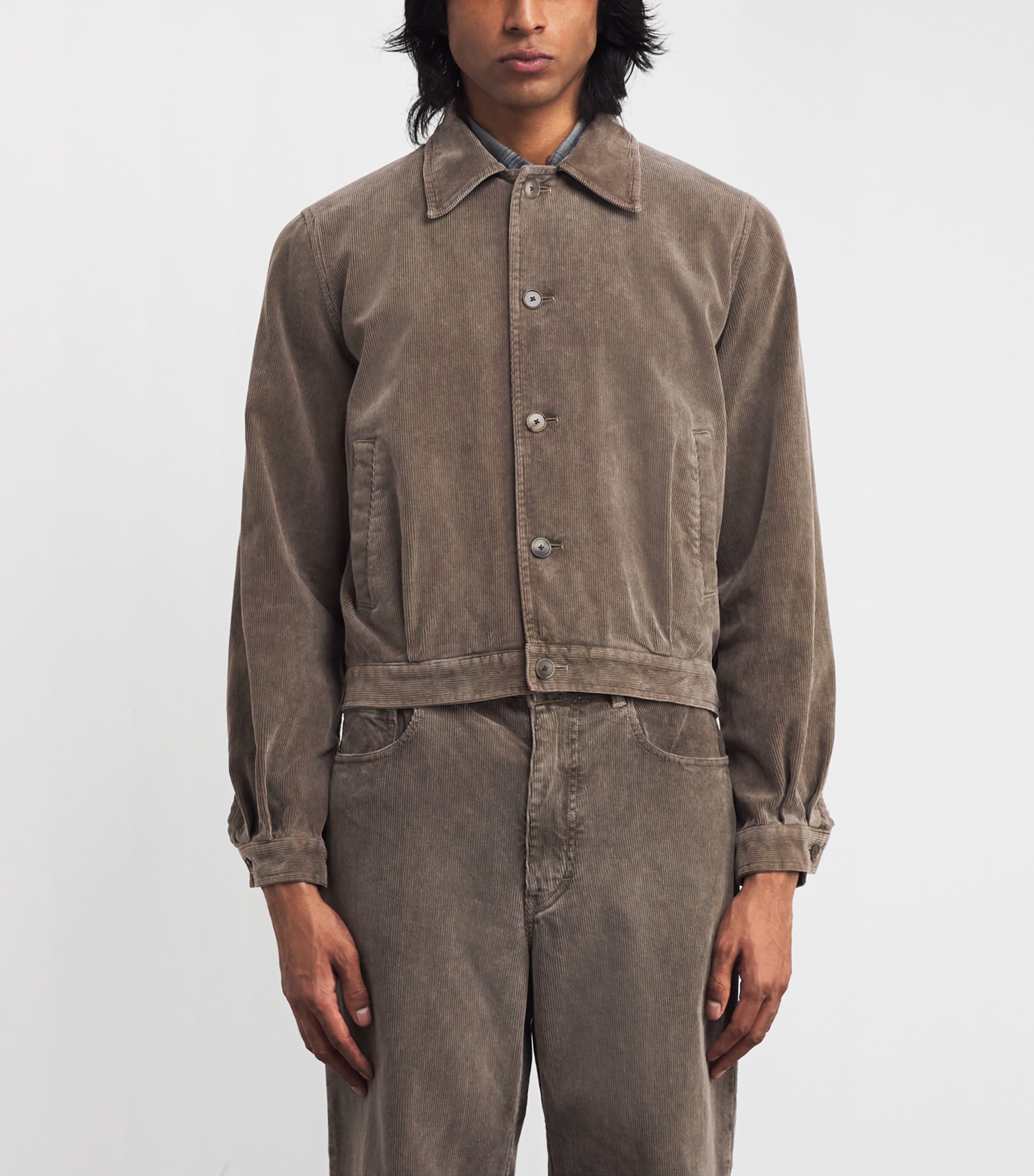 Auralee Green Cotton Corduroy Jacket | Harrods US