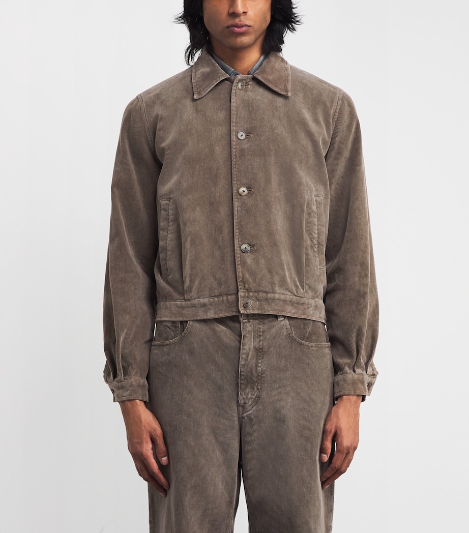 Cotton Corduroy Jacket OLIVE BROWN Image 3