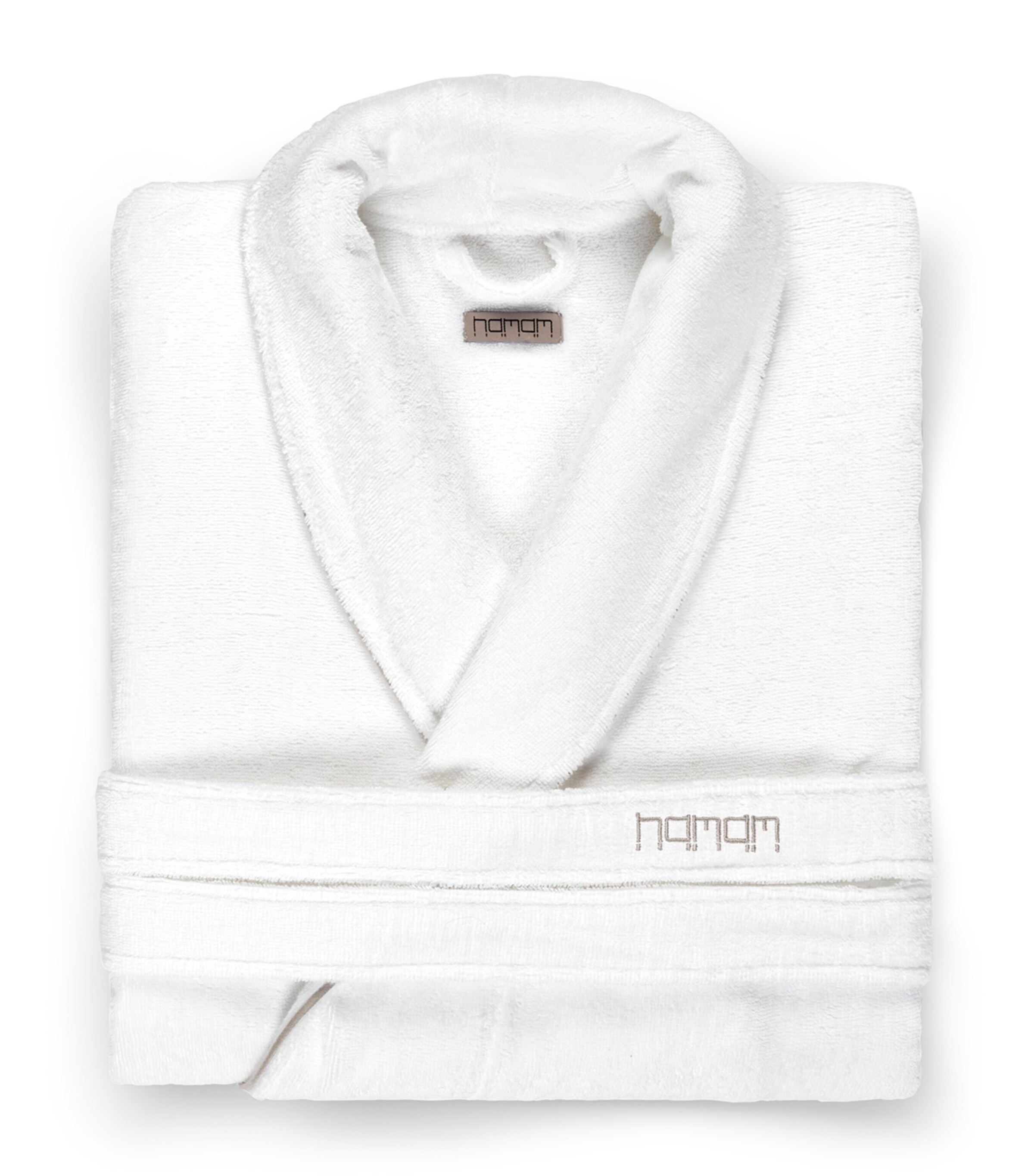 Cotton Pera Bathrobe WHITE/VAPOUR Image 1