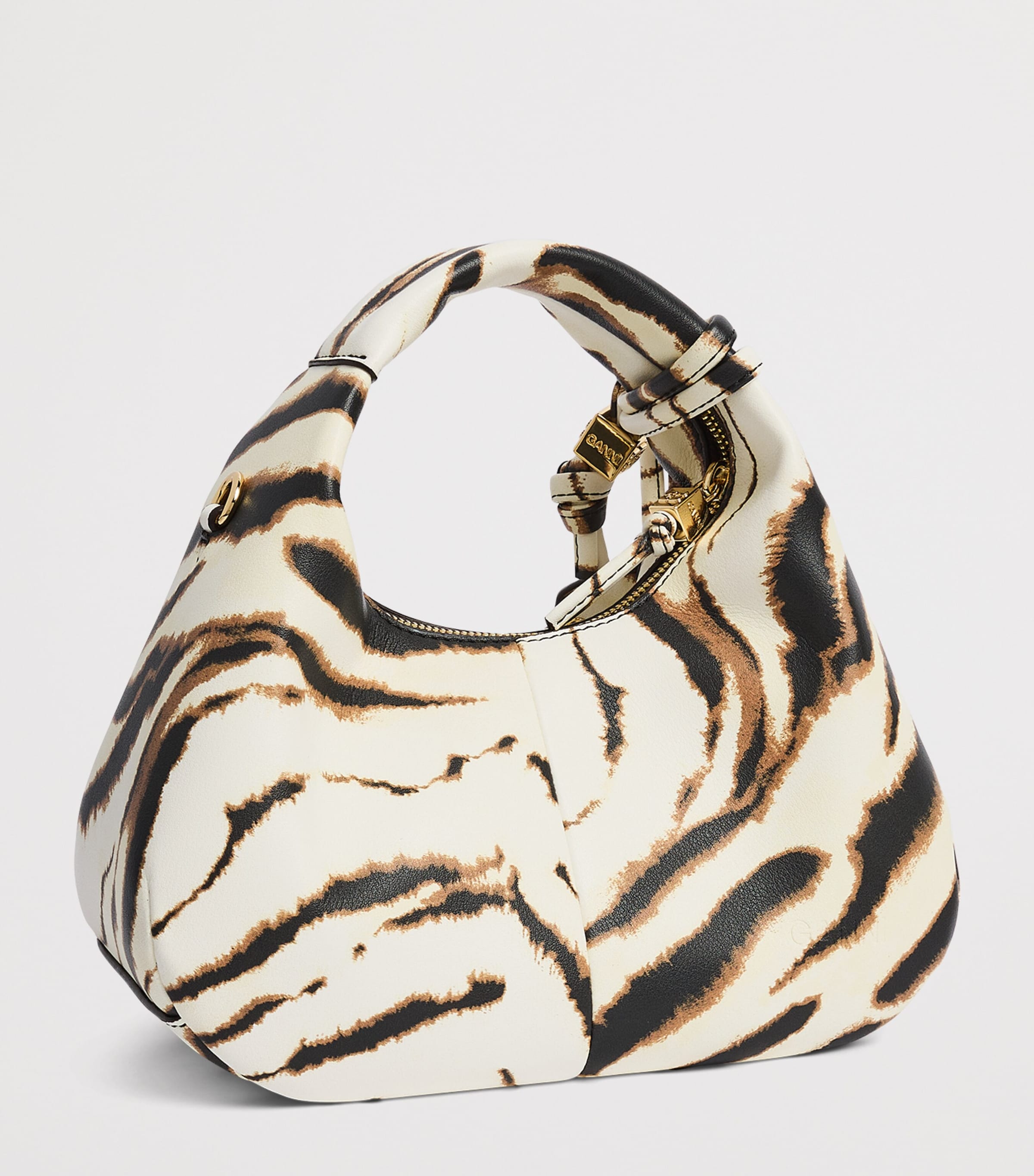 GANNI Mini Zebra Shoulder Bag Egret Image 3