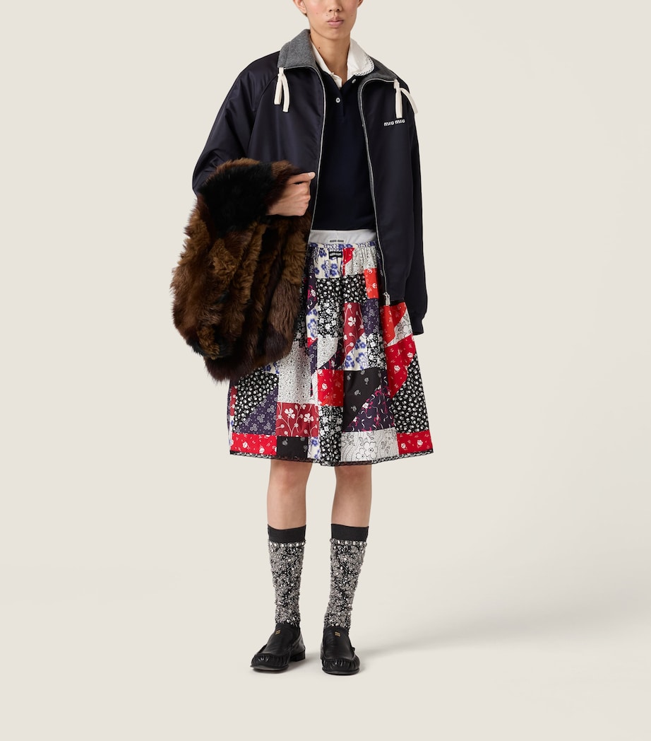 Poplin Printed Midi Skirt F0055 Image 2