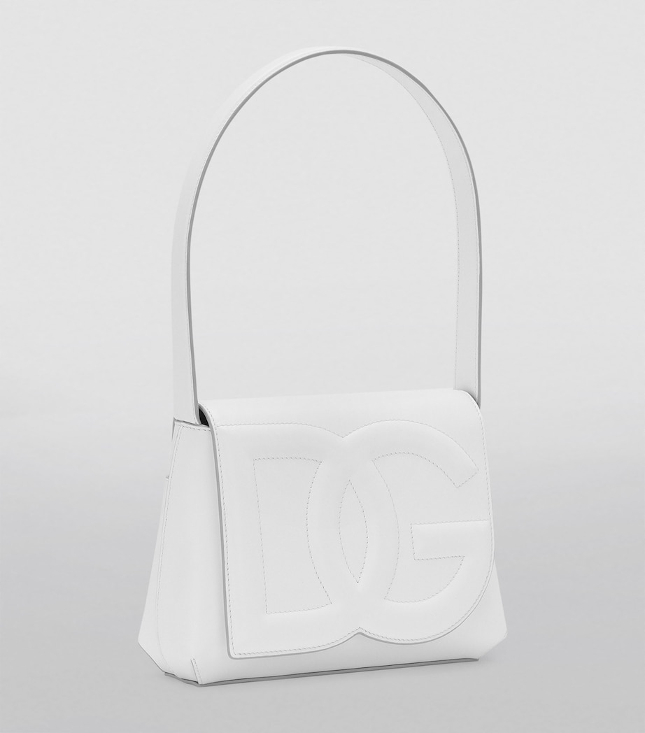 Leather DG Logo Shoulder Bag 80002-OPTICAL WHITE Image 6