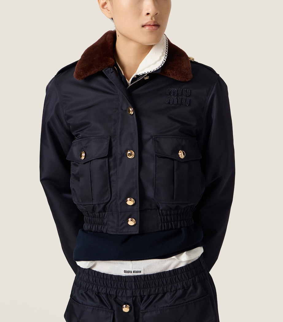 Miu Miu Womens Technical Gazar Bomber Jacket Image 5