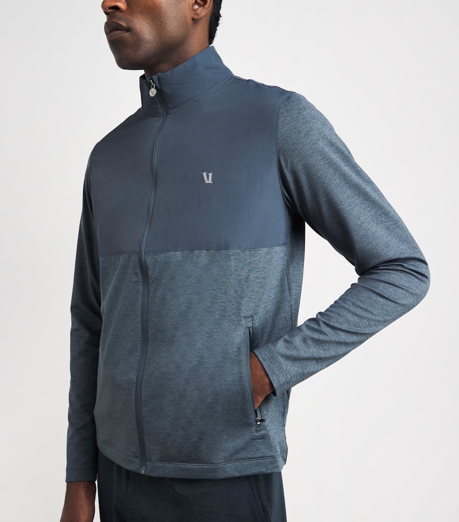 VUORI Mens Sunday Element Jacket Beh Blue Sea Heather Image 3