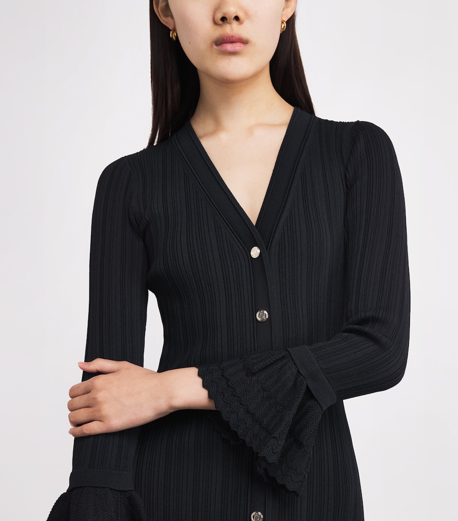 Knitted Midi Dress BLACK Image 6