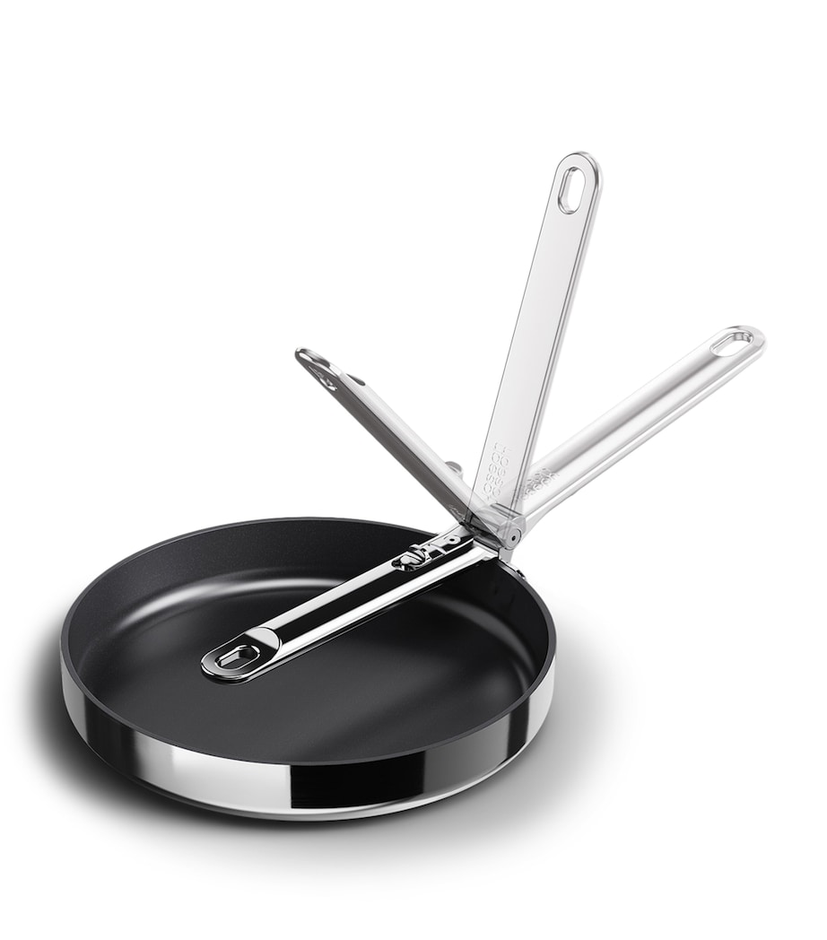 Space Non-Stick Folding-Handle Frying Pan (24cm) STAINLESS STEEL Image 1