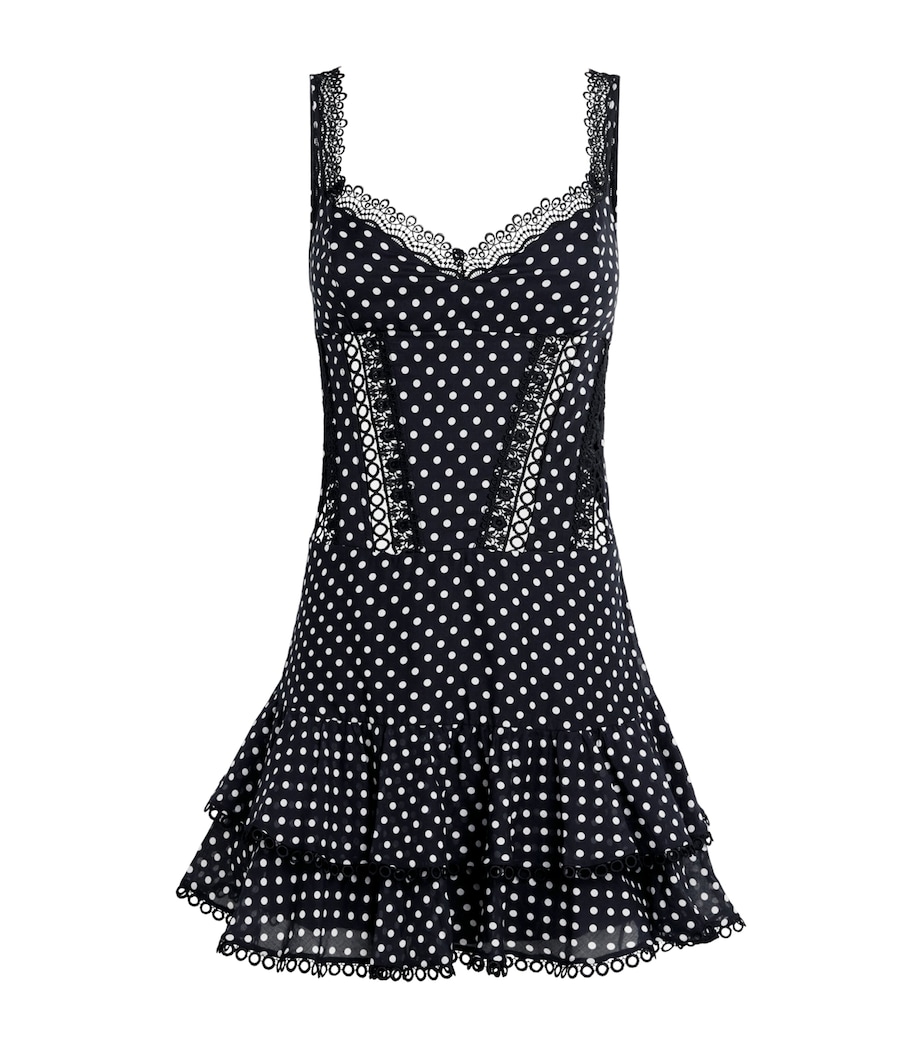 Charo Ruiz Ibiza Womens Polka-Dot Carmen Mini Dress Black Dots Image 1