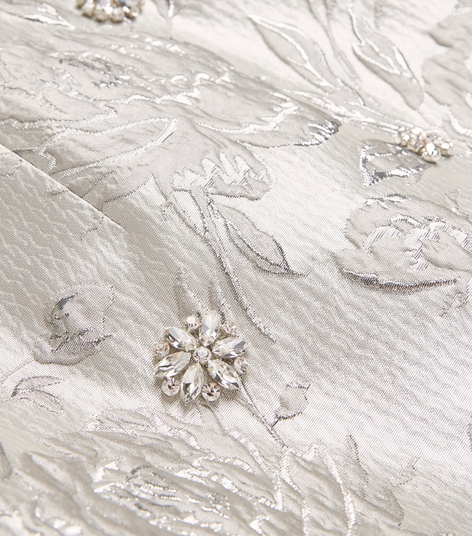 Jacquard Vicky Midi Skirt SILVER Image 5