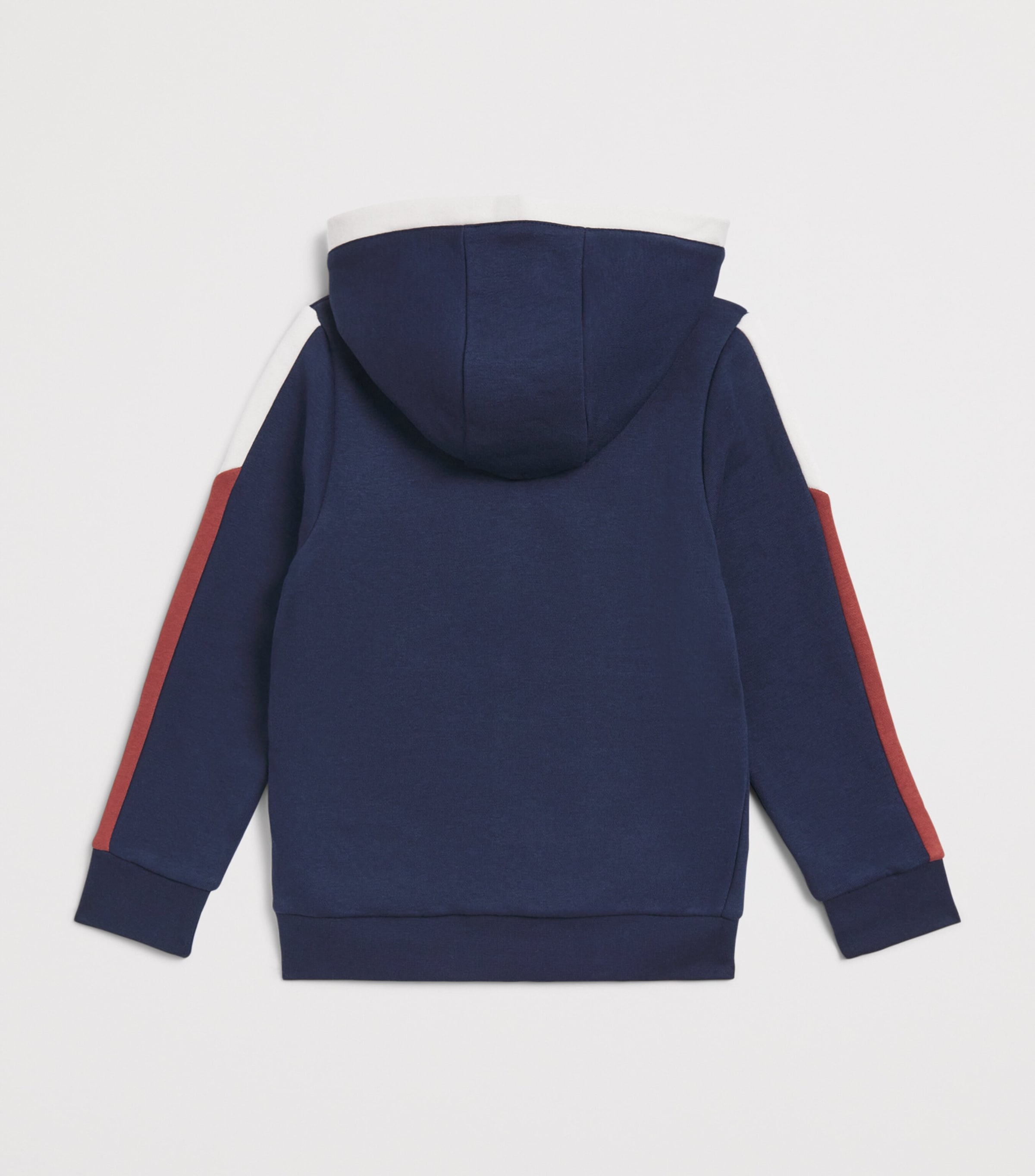 BOSS Kidswear Stretch-Cotton Panelled Hoodie (4-16 Years) Navy Image 2