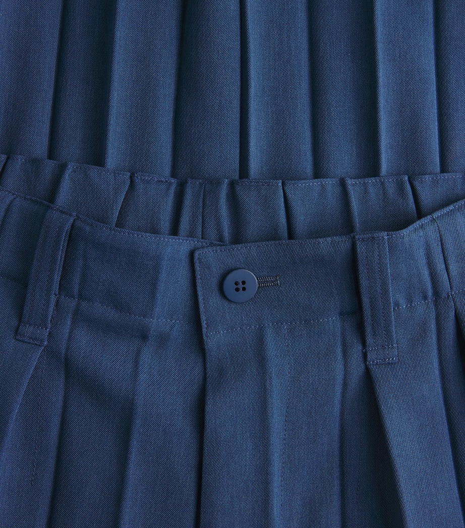 Homme Plissé Issey Miyake Mens Edge Pleat Straight Trousers Navy Image 6